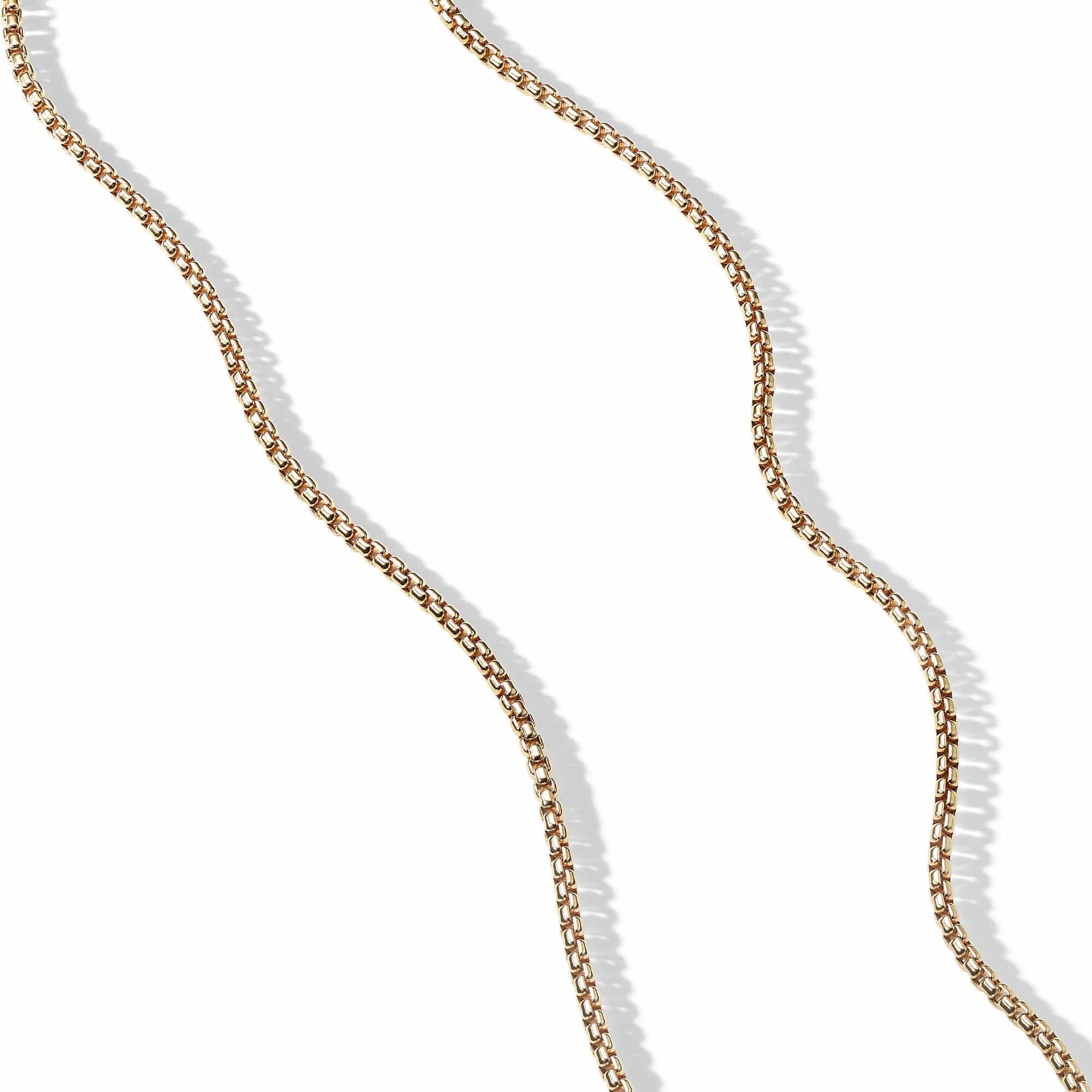 Box Chain Necklace in 18K Yellow Gold, 2.7mm - Image 3