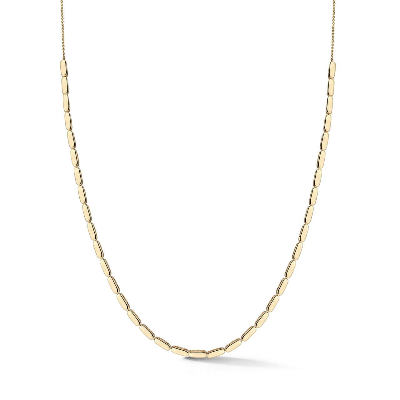 14K Yellow Gold Bar Station Necklace