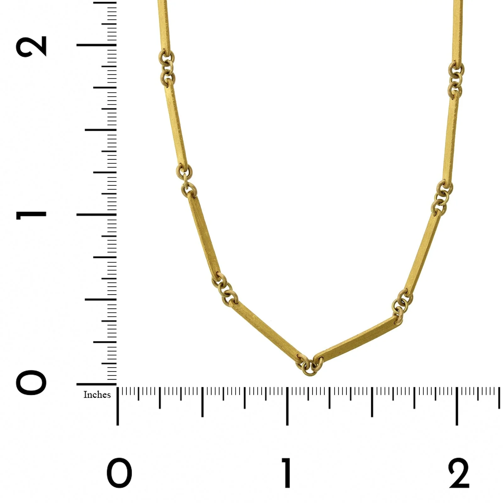 Mallary Marks 22K and 18K Yellow Gold Bamboo Necklace - Image 3