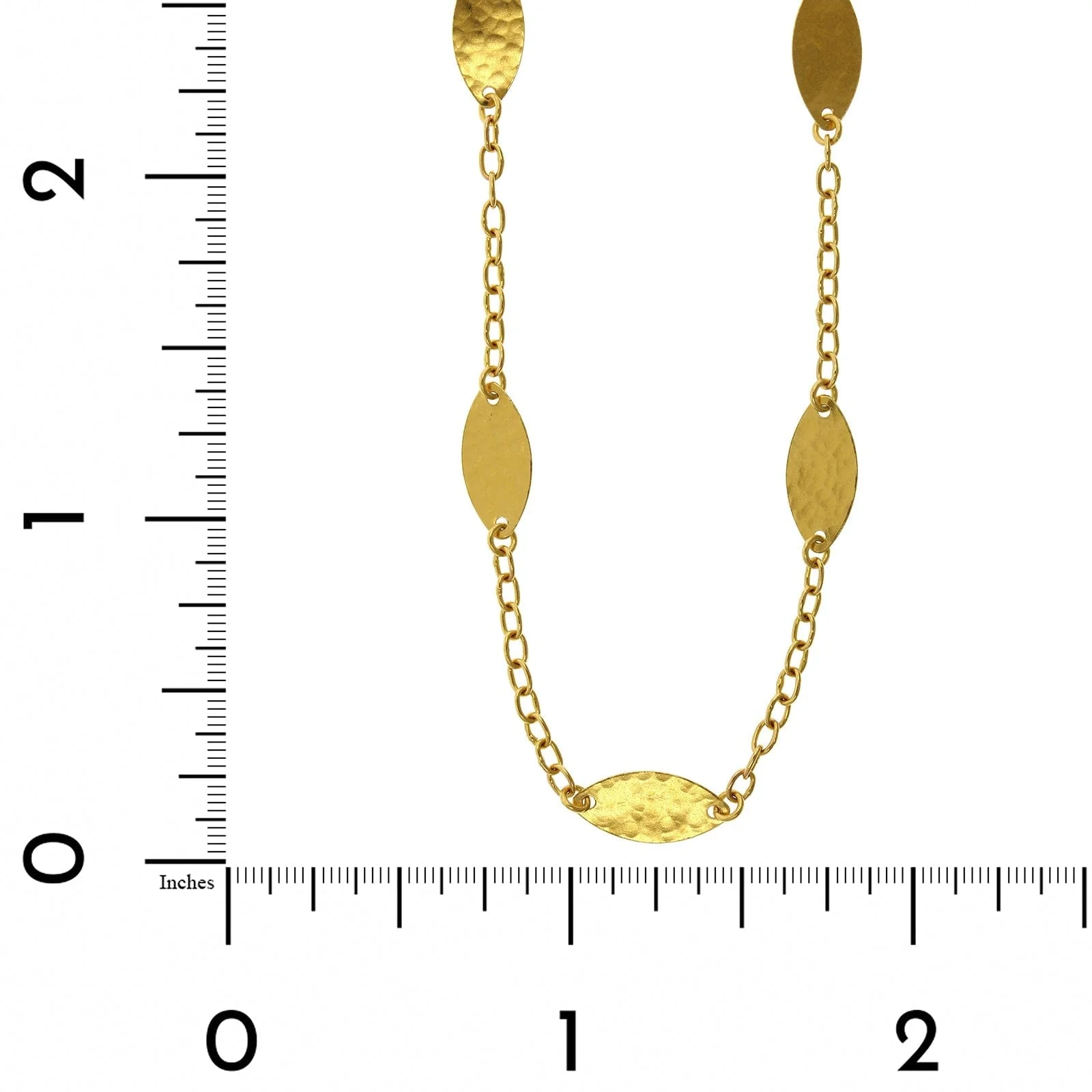 24K Yellow Gold Willow Flake Chain - Image 3