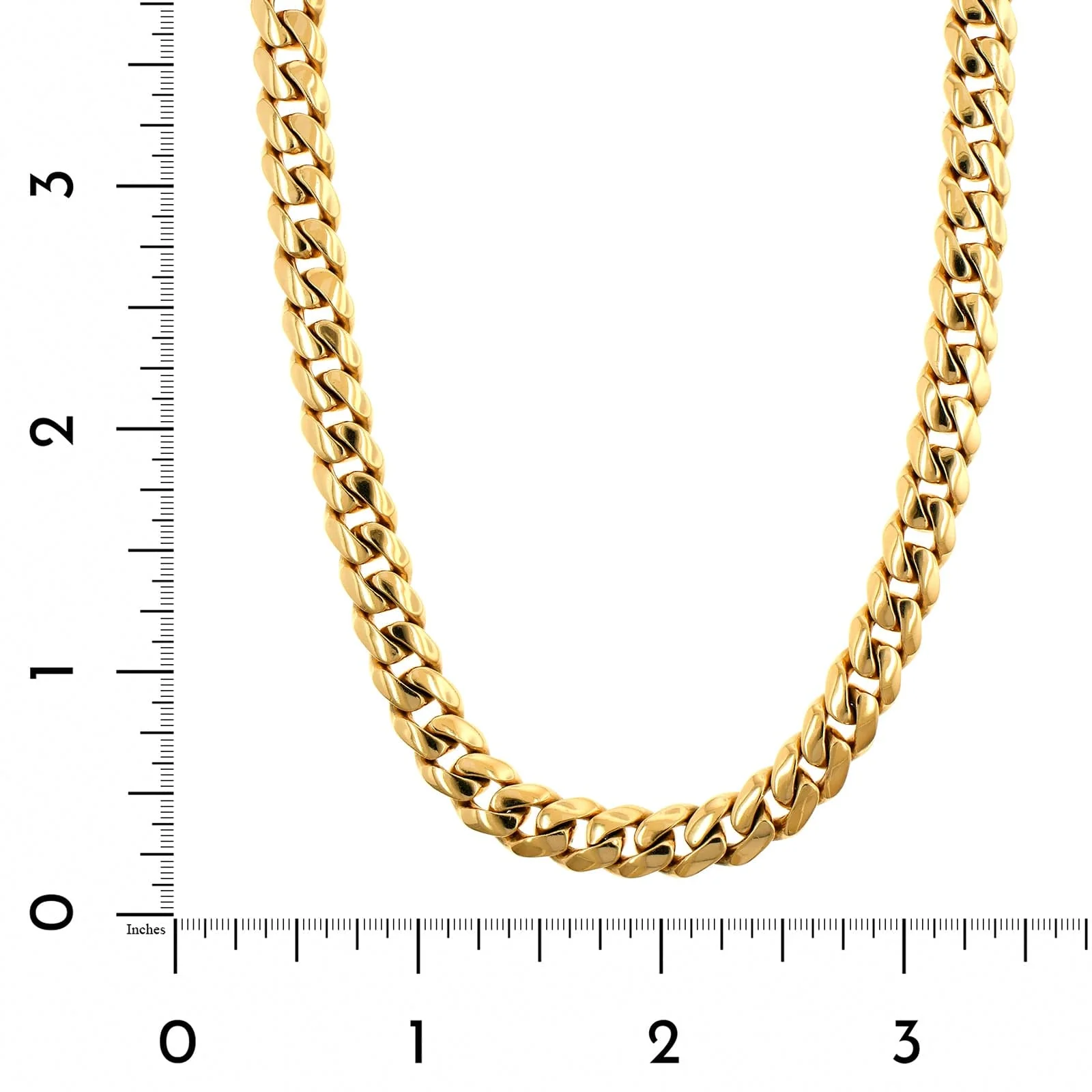 18K Yellow Gold 20" Cuban Chain Necklace - Image 3