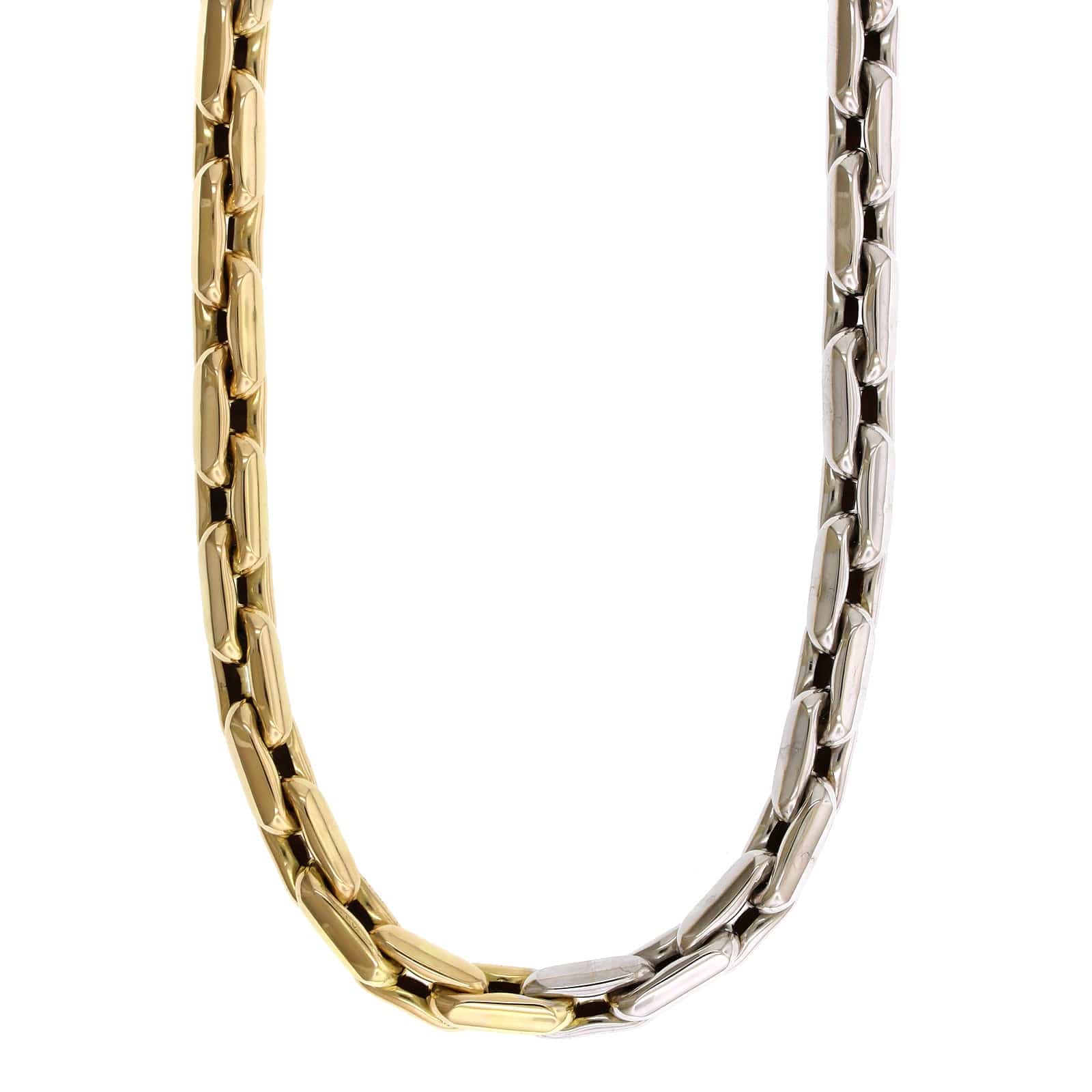 Lauren Rubinski 14K Yellow and White Gold Small Link Chain Necklace - Image 2