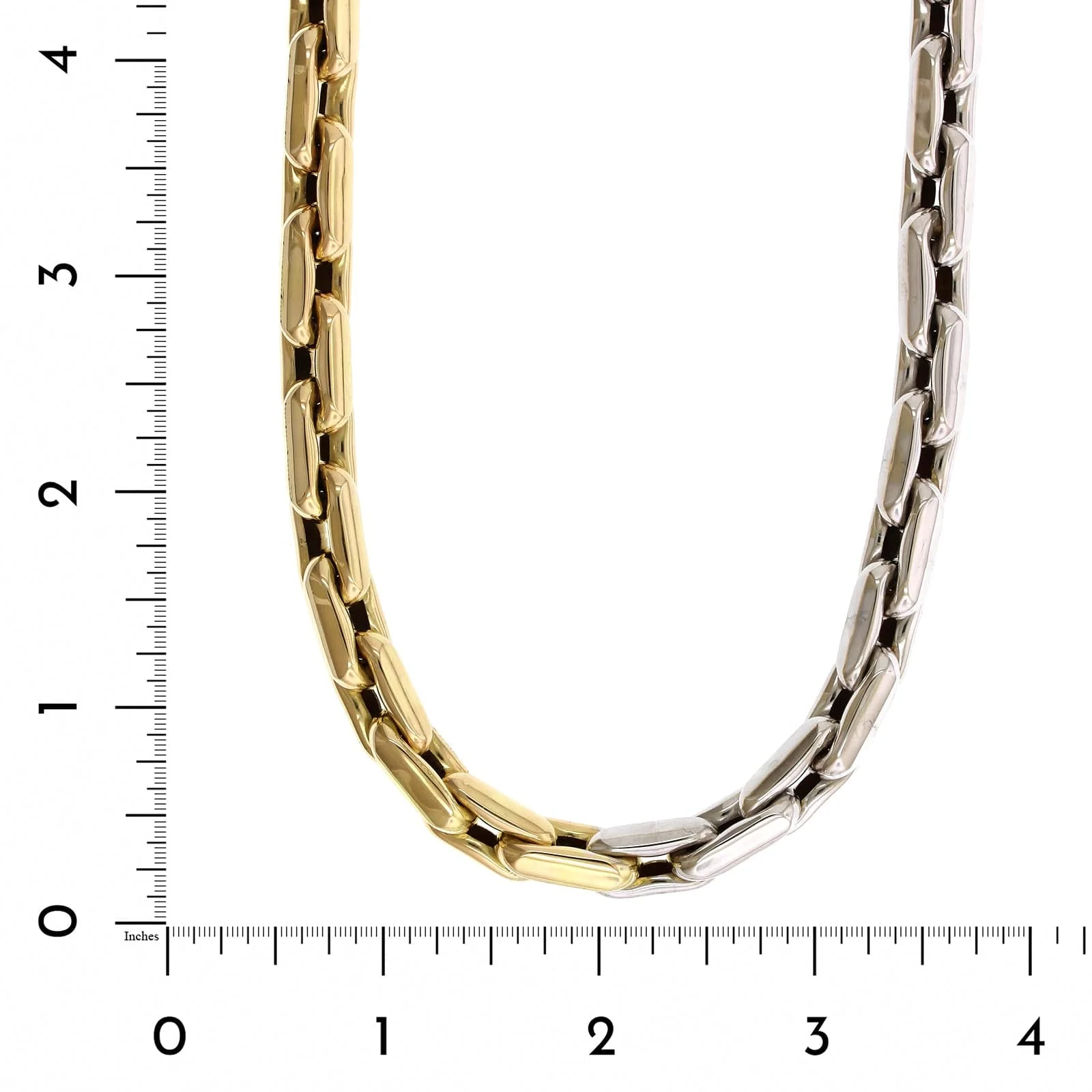 Lauren Rubinski 14K Yellow and White Gold Small Link Chain Necklace - Image 4