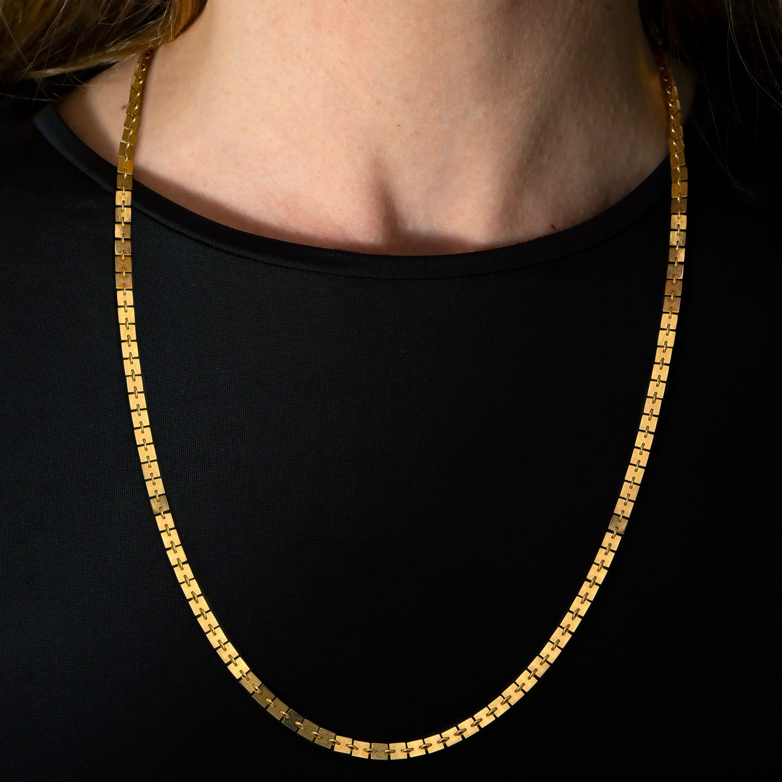 CADAR 18K Yellow Gold Square Necklace - Image 4
