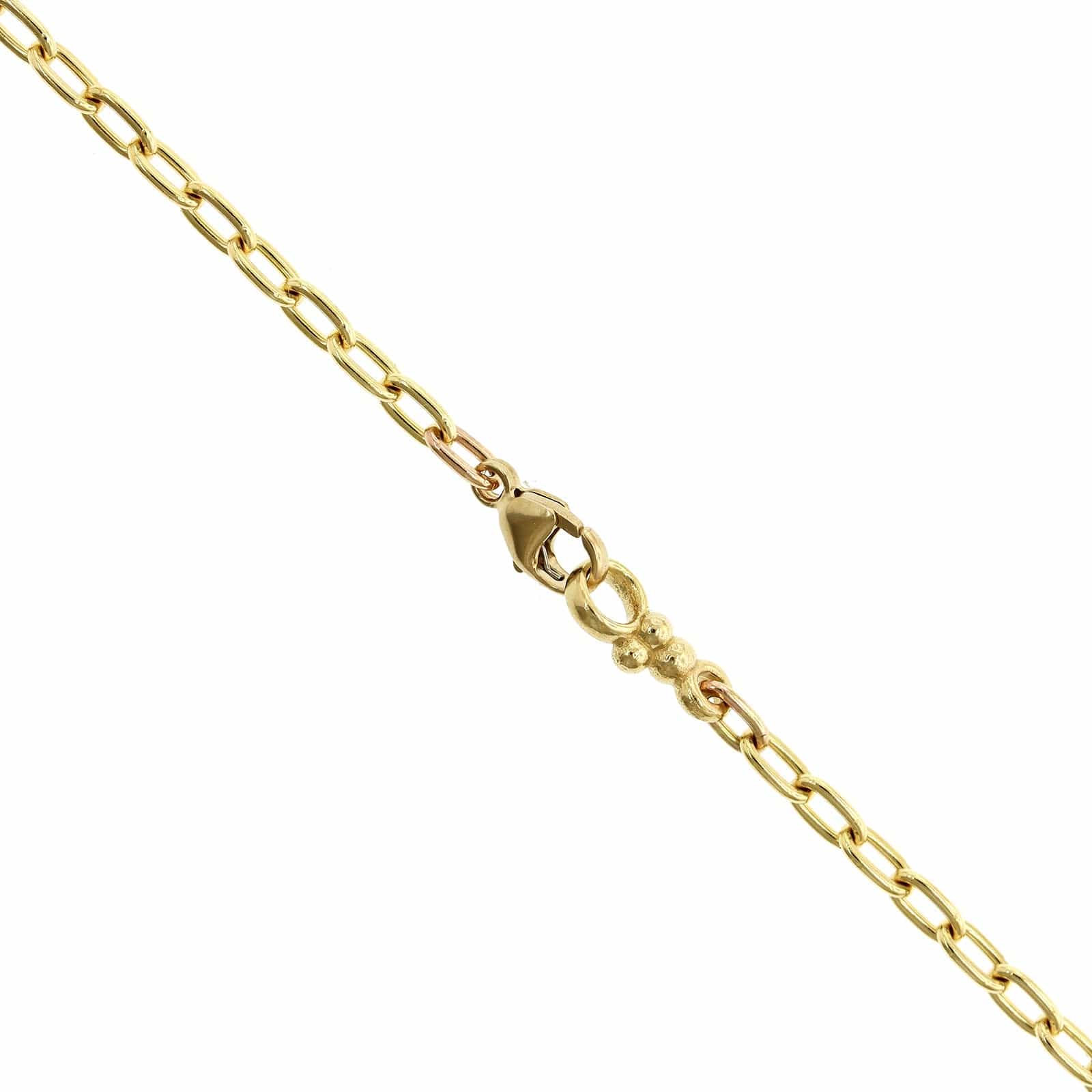 14K Yellow Gold Heavy Rectangle Chain Link Necklace - Image 2