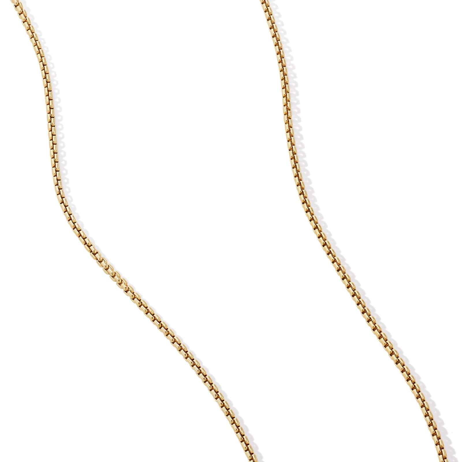 Box Chain Necklace in 18K Yellow Gold, 1mm - Image 2