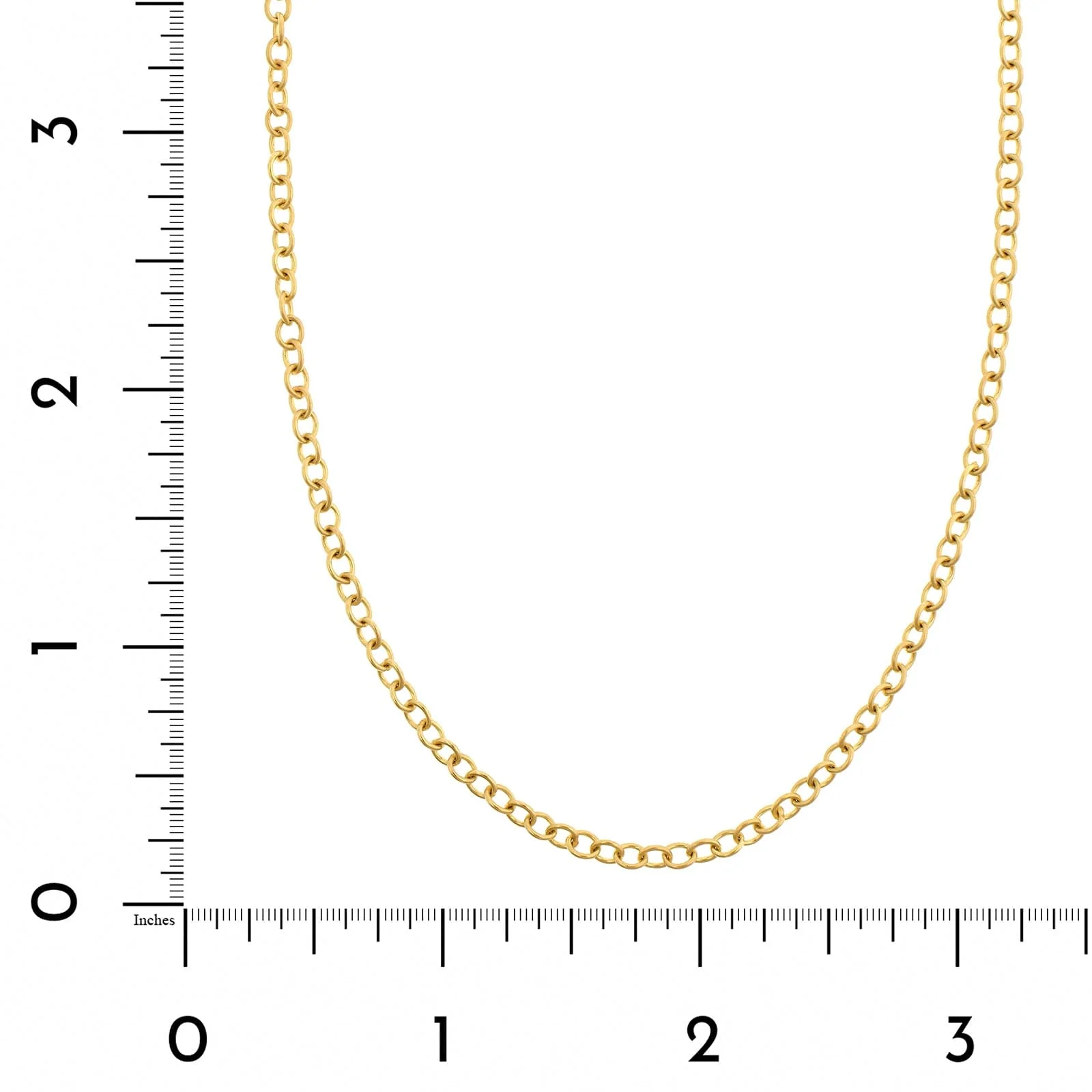 Suzy Landa 18K Yellow Gold 18" Small Round Link Chain Necklace - Image 3