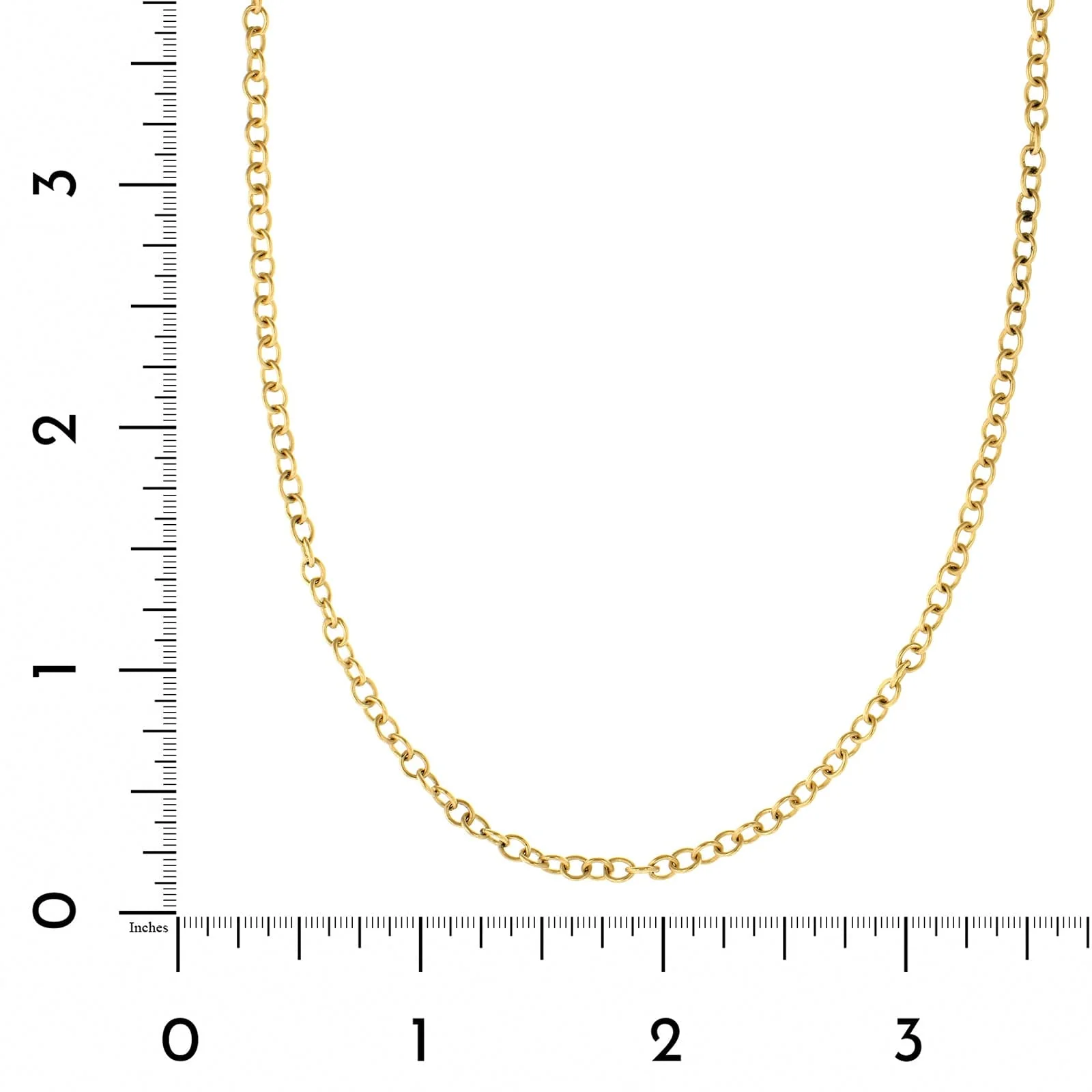Suzy Landa 18K Yellow Gold 30" Small Round Link Chain Necklace - Image 3