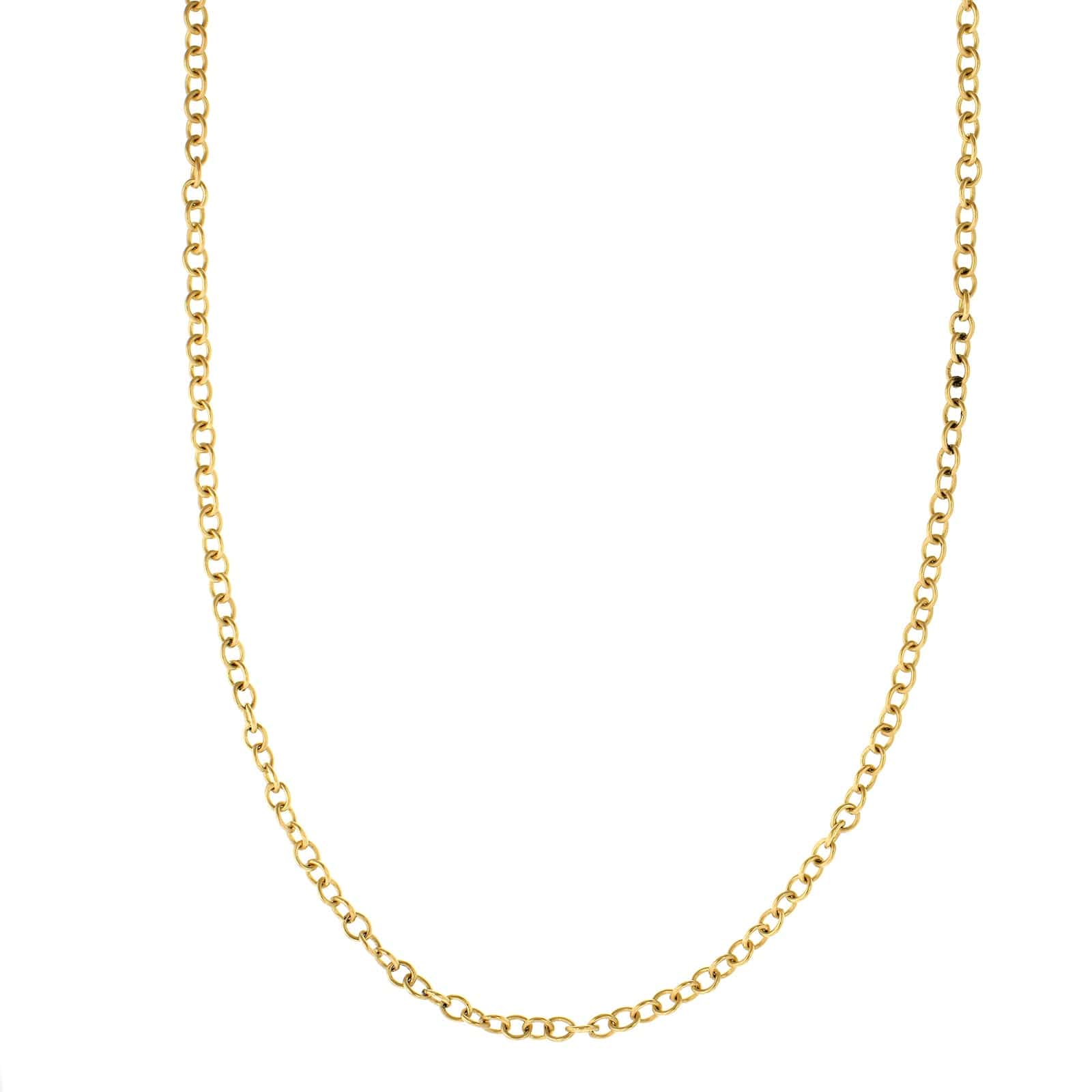 Suzy Landa 18K Yellow Gold 30" Small Round Link Chain Necklace - Image 4