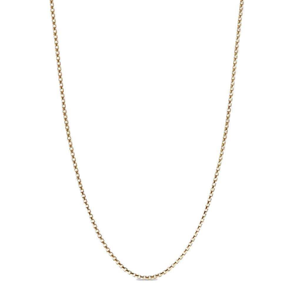 Box Chain Necklace 18K Yellow Gold, 1.7mm