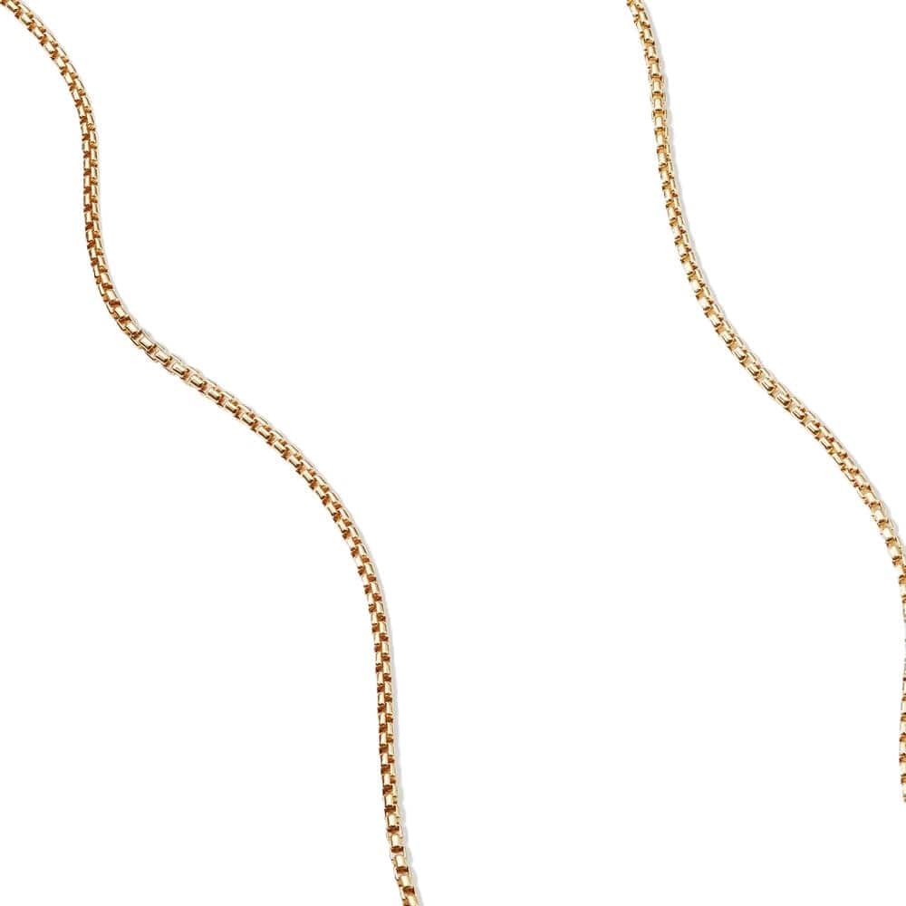 Box Chain Necklace 18K Yellow Gold, 1.7mm - Image 2