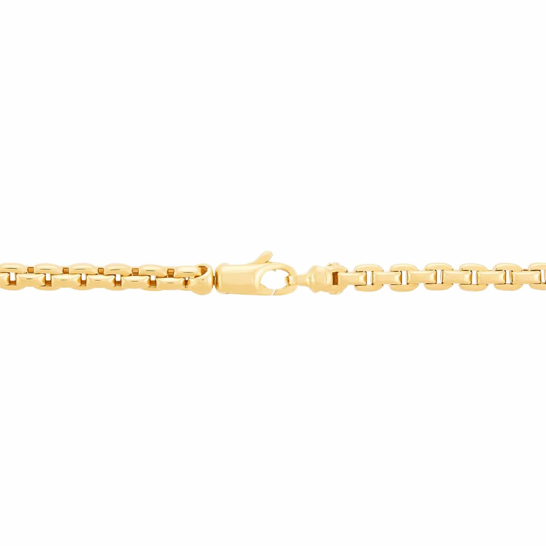 14K Yellow Gold Box Chain Necklace - Image 2