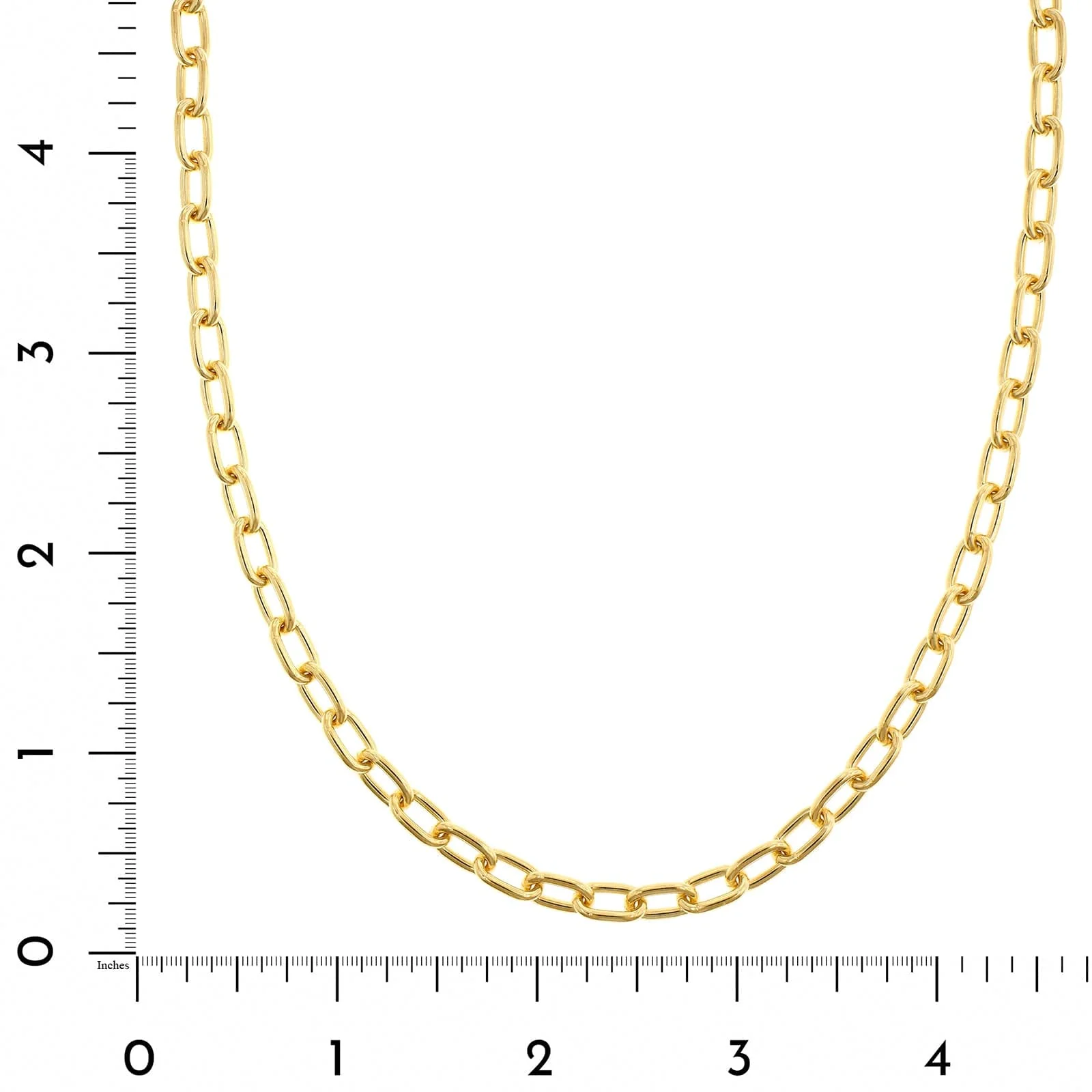 14K Yellow Gold Oval Chain Link Necklace - Image 3