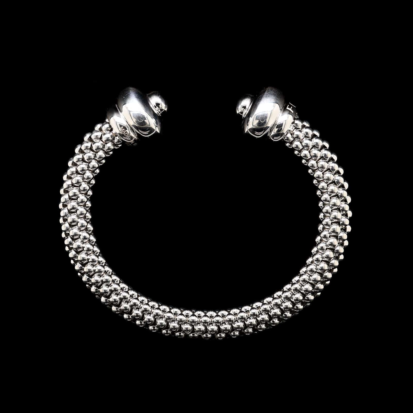 Fope 18K White Gold Estate Cuff Bracelet - Image 3