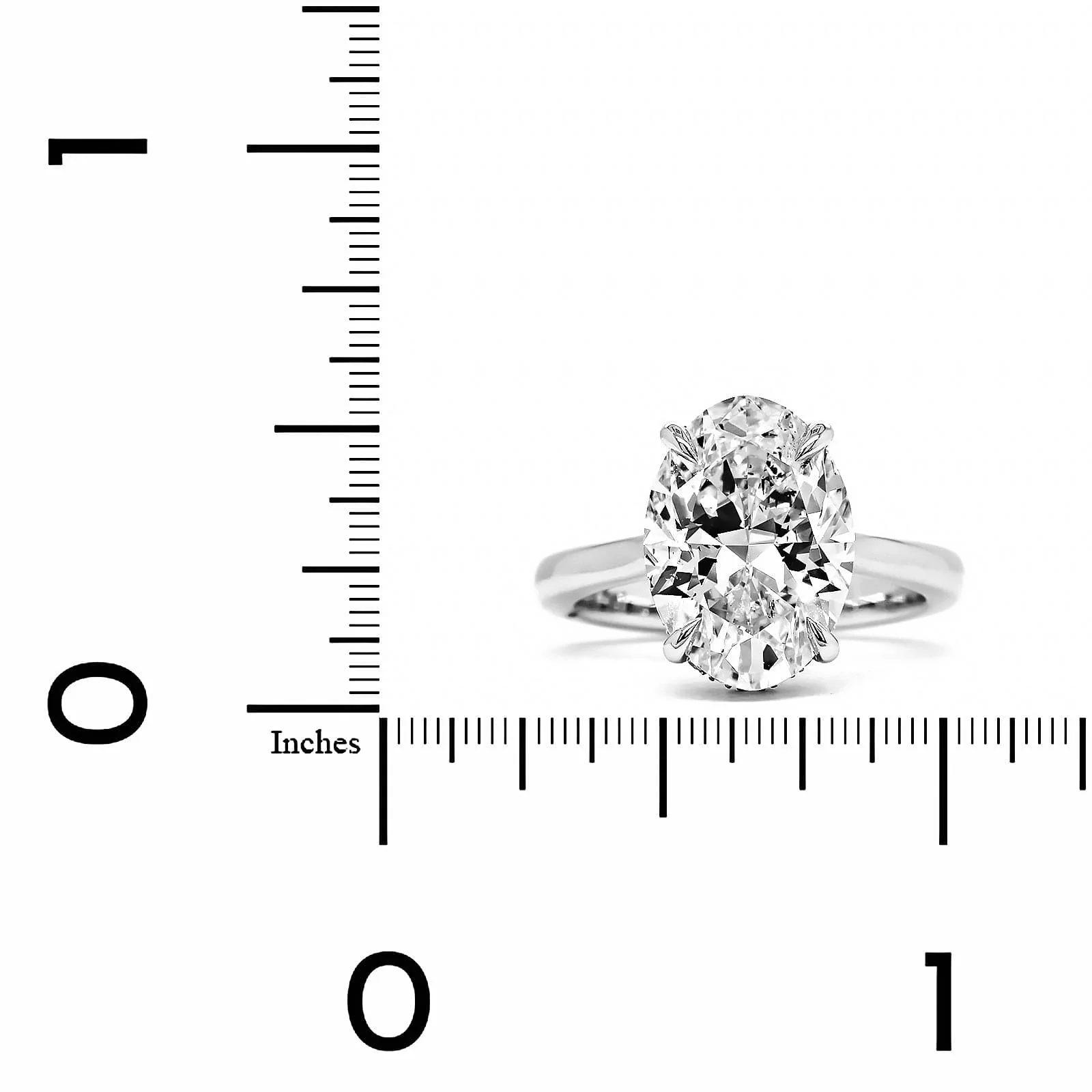 Platinum Oval Diamond Hidden Halo Engagement Ring - Image 3