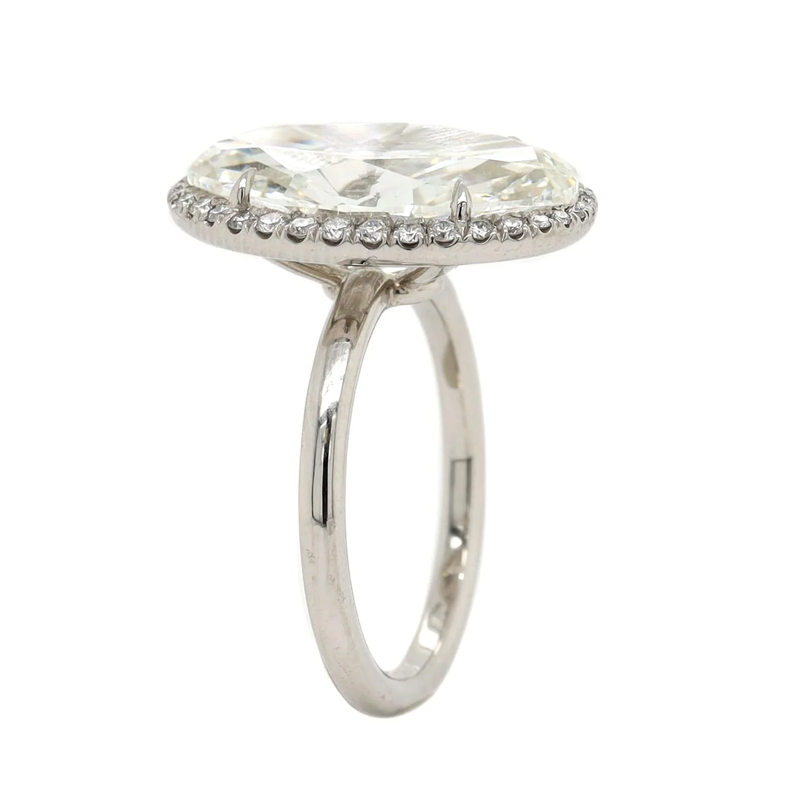 Platinum Oval Diamond Engagement Ring - Image 2
