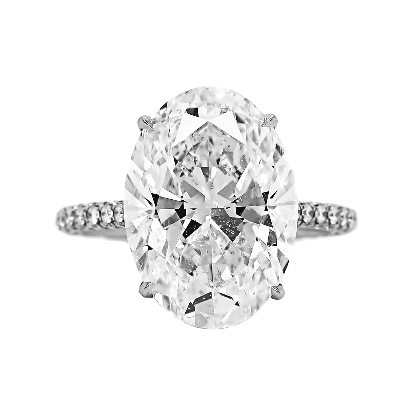 Platinum Oval Diamond Engagement Ring