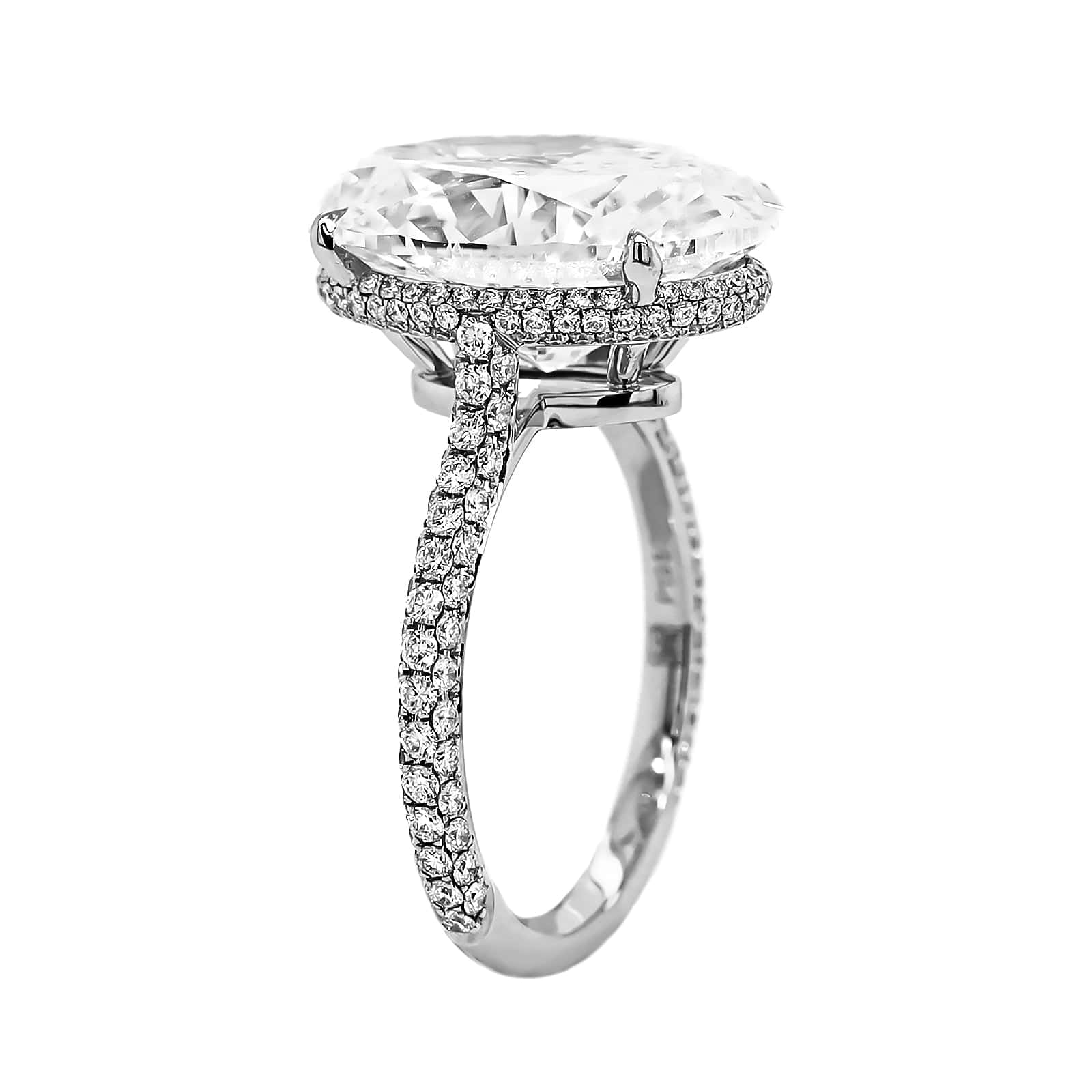 Platinum Oval Diamond Engagement Ring - Image 2