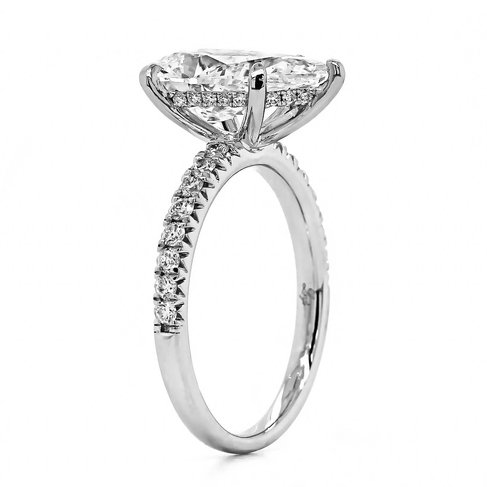 Platinum Pear Shape Diamond Engagement Ring - Image 2
