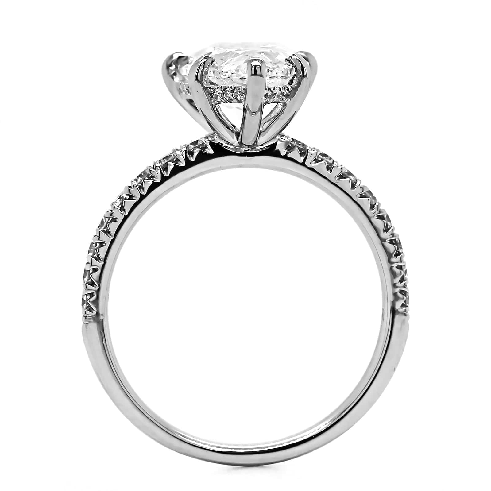 Platinum Pear Shape Diamond Engagement Ring - Image 3