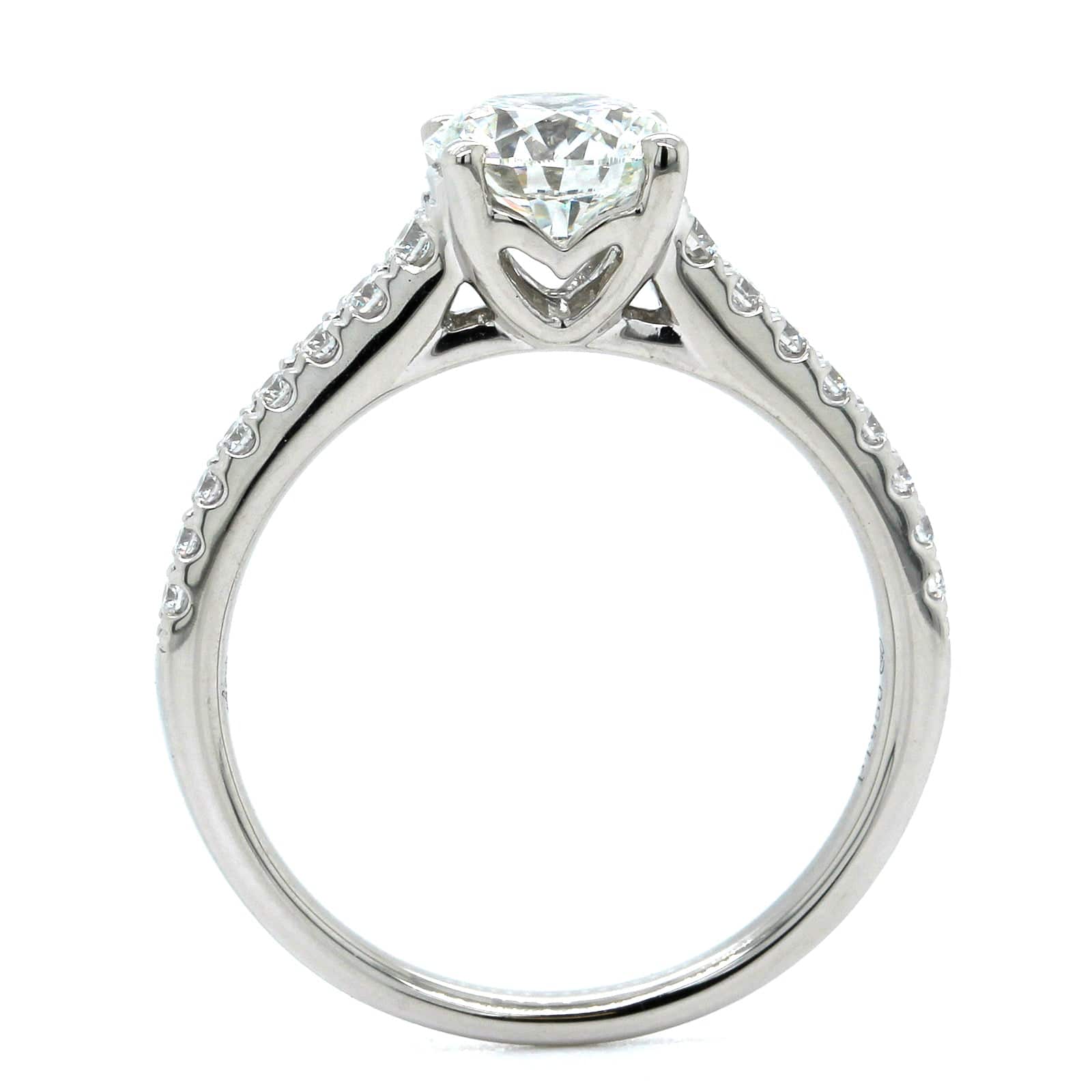 Platinum Round Diamond Engagement Ring - Image 3
