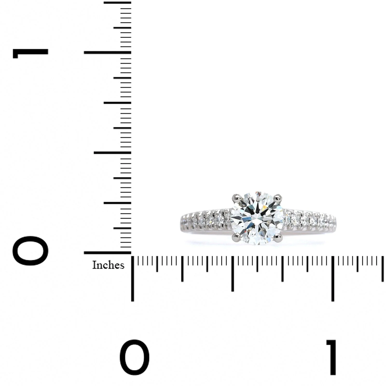 Platinum Round Diamond Engagement Ring - Image 4