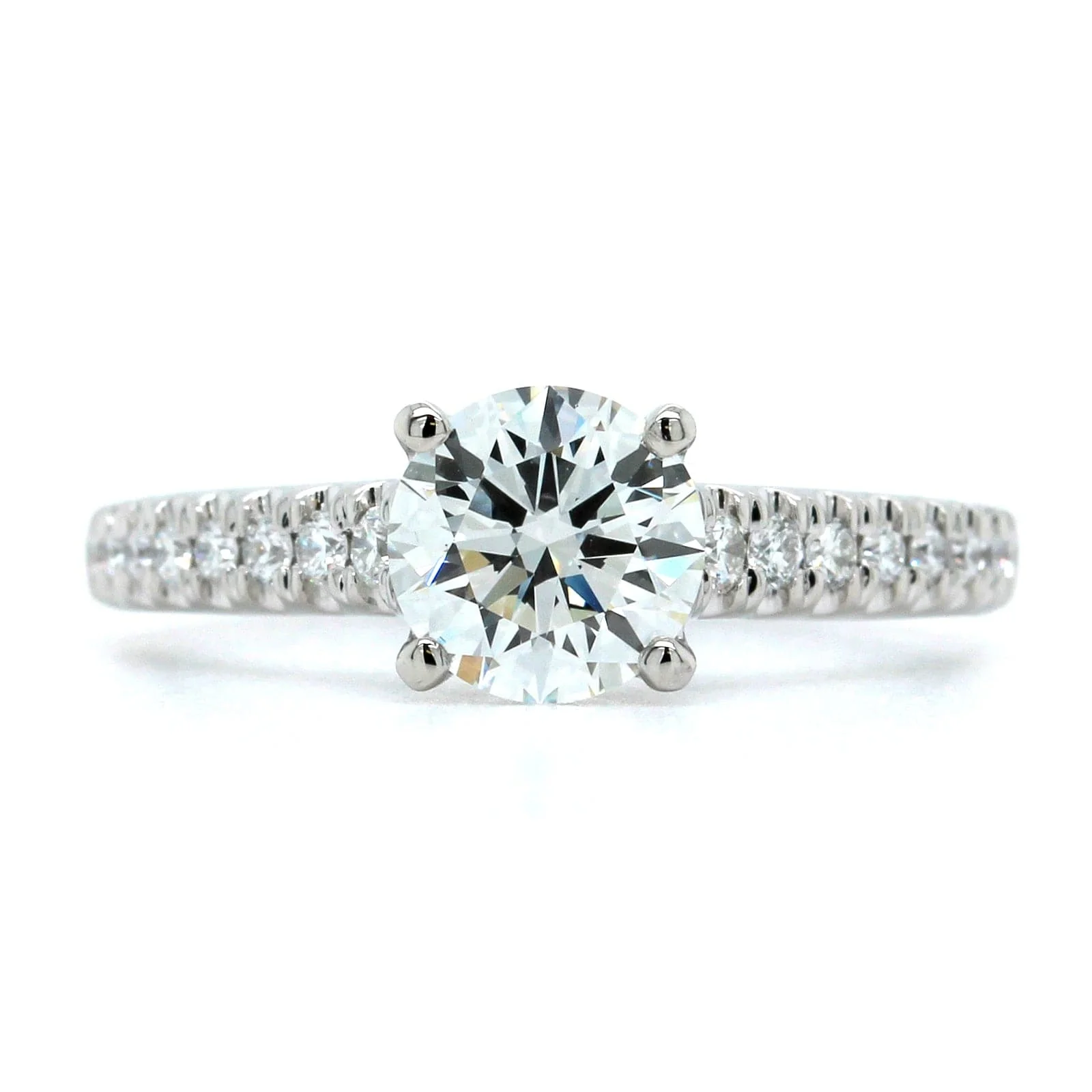 Platinum Round Diamond Engagement Ring - Image 5