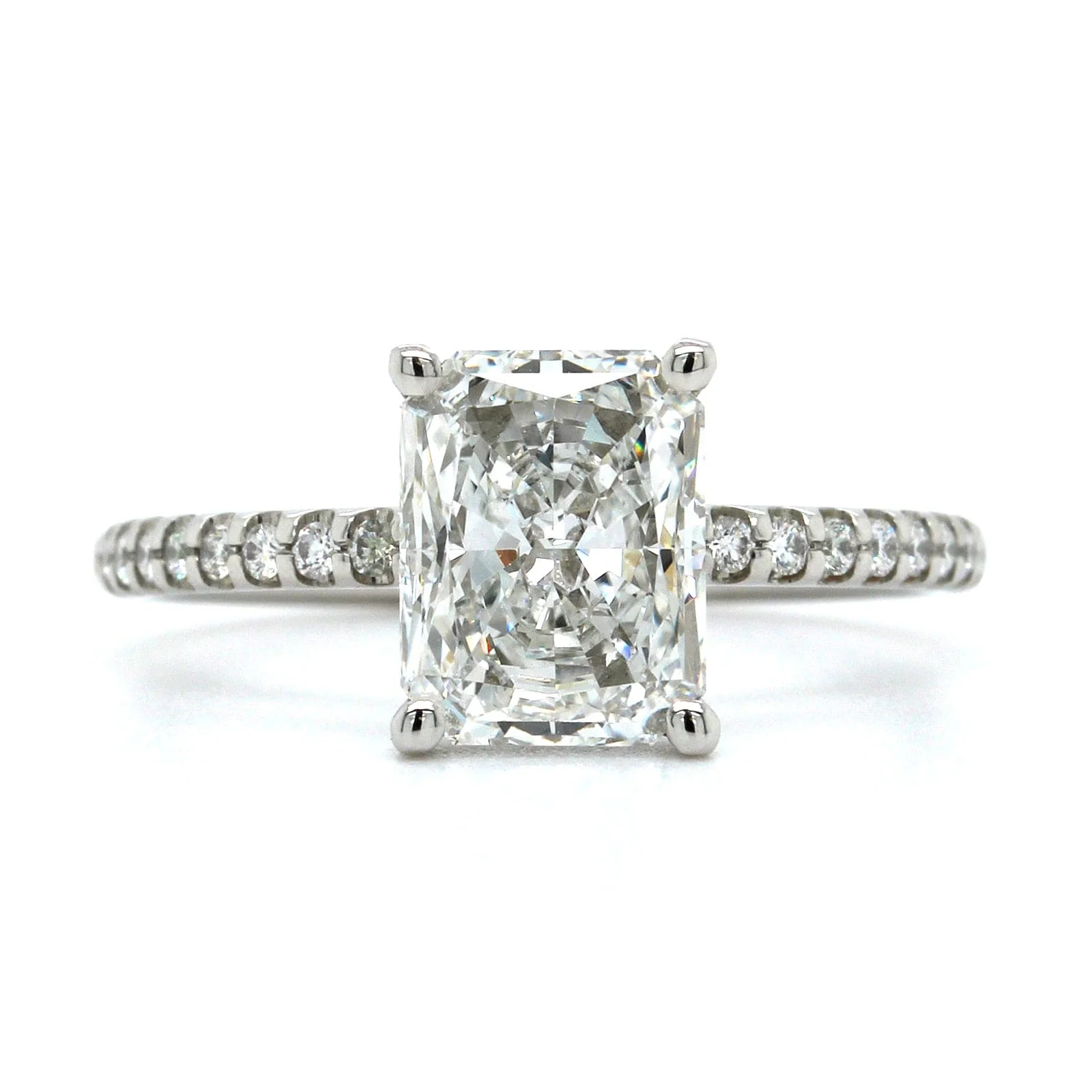 Platinum Radiant Cut Diamond Engagement Ring