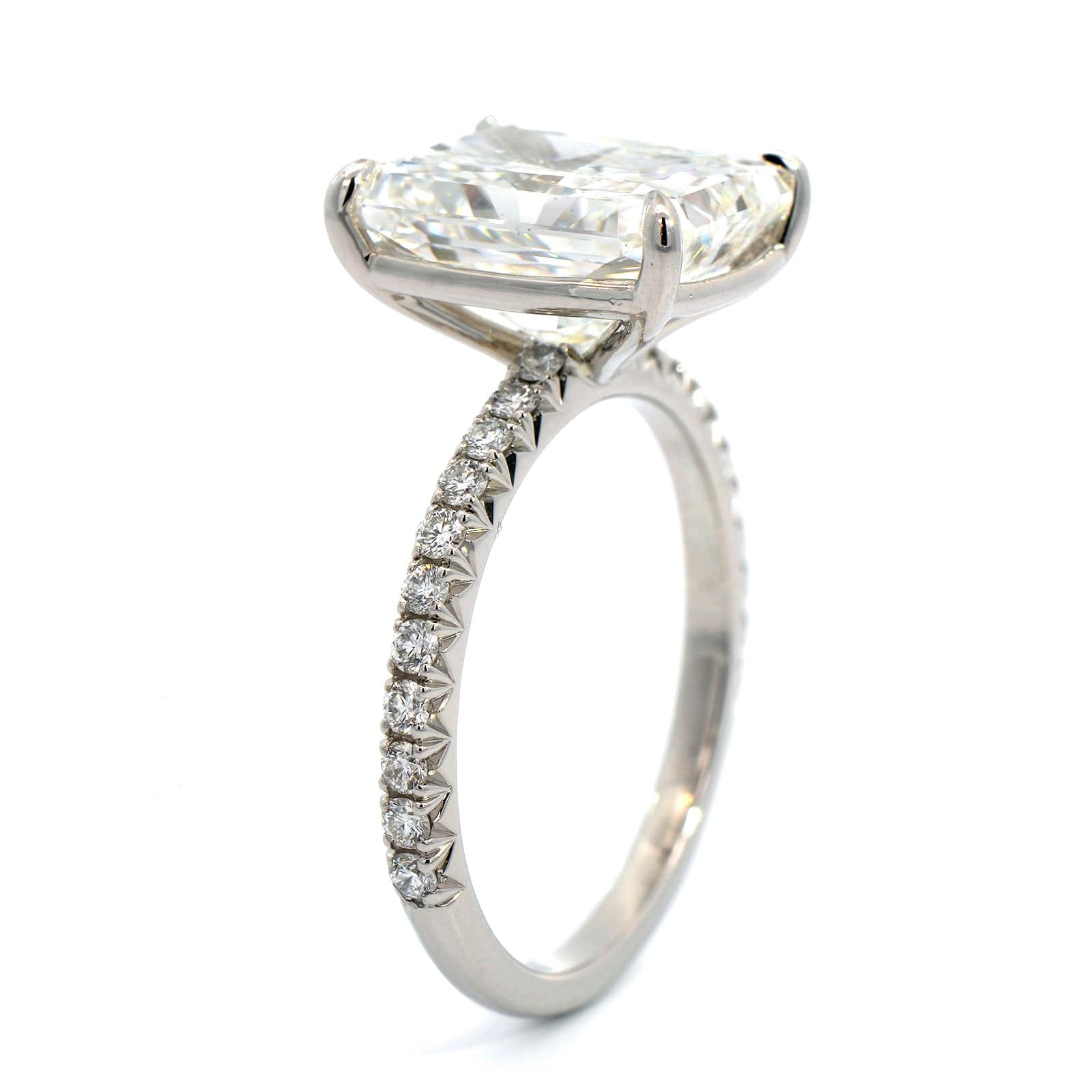 Platinum Radiant Cut Diamond Engagement Ring - Image 2