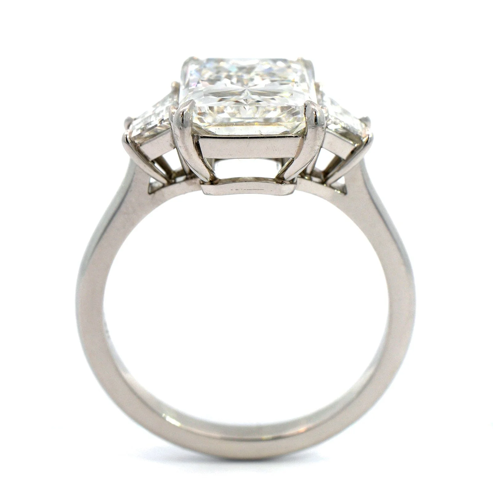 Platinum Radiant Cut Diamond Engagement Ring - Image 3