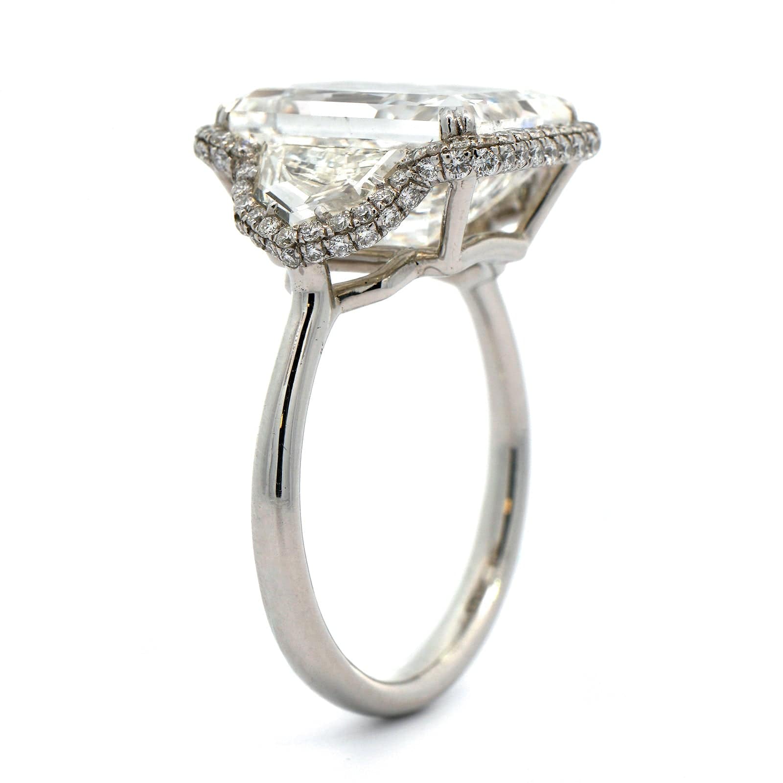 Platinum Radiant Cut Diamond Engagement Ring - Image 2