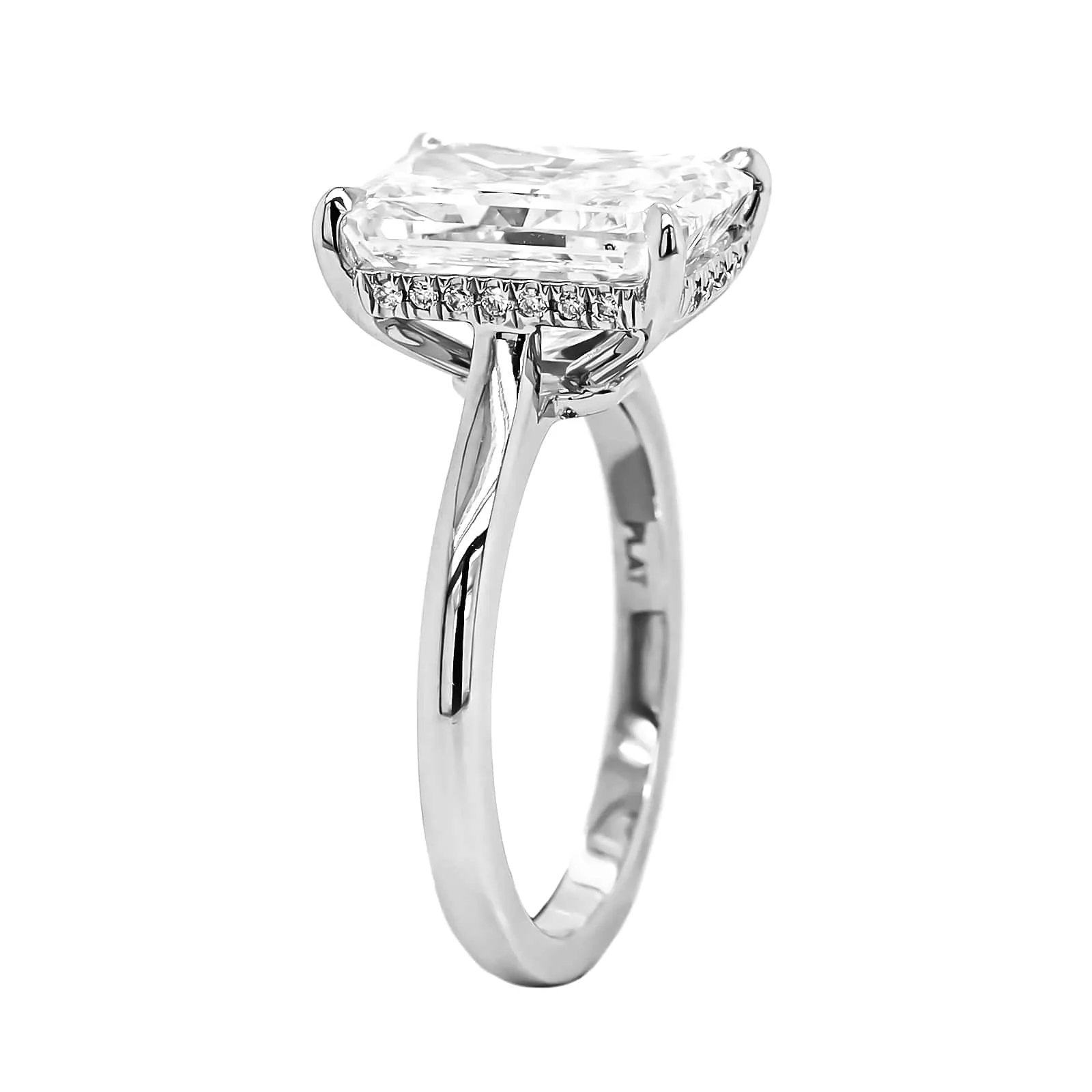 Platinum Radiant Cut Diamond Engagement Ring - Image 2