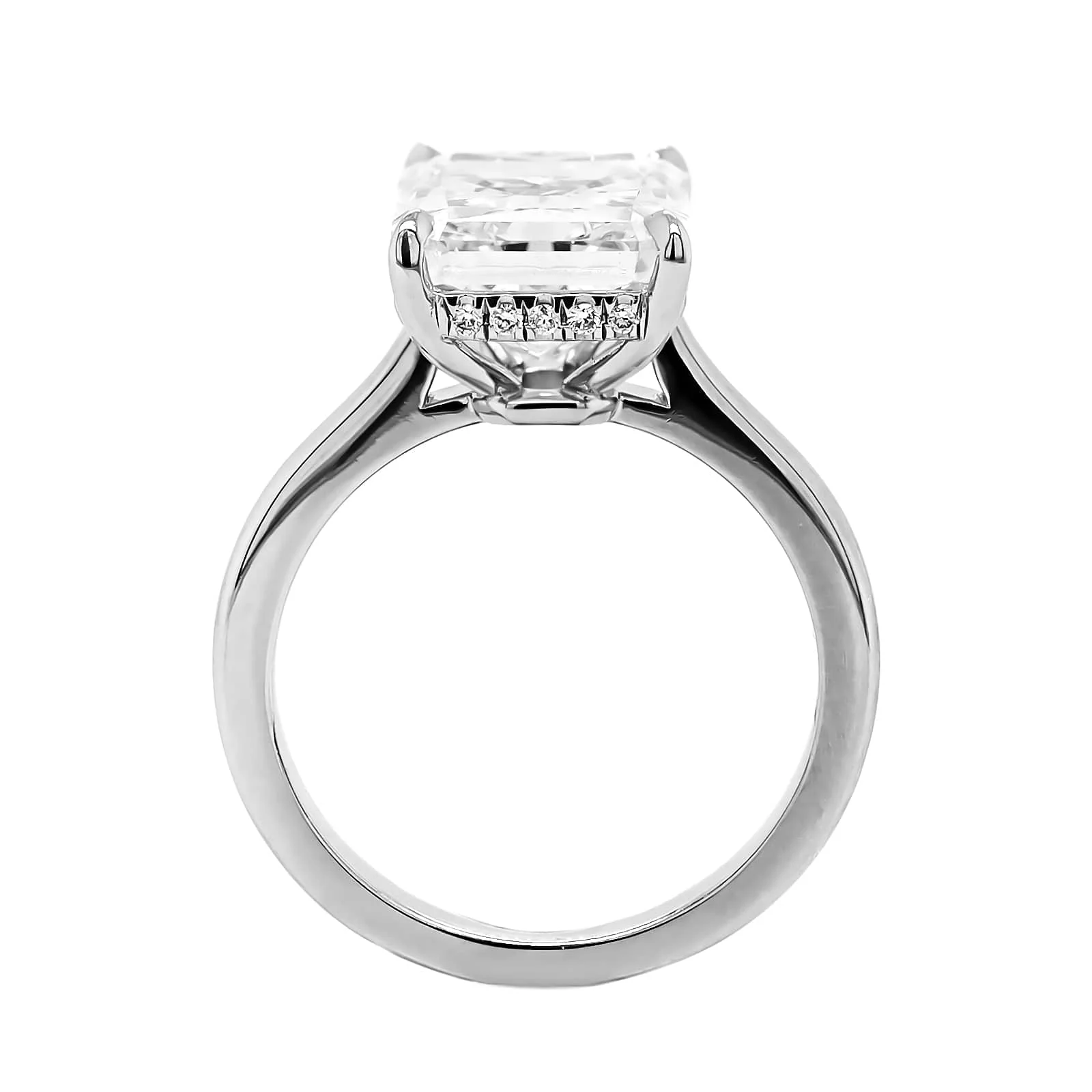 Platinum Radiant Cut Diamond Engagement Ring - Image 3