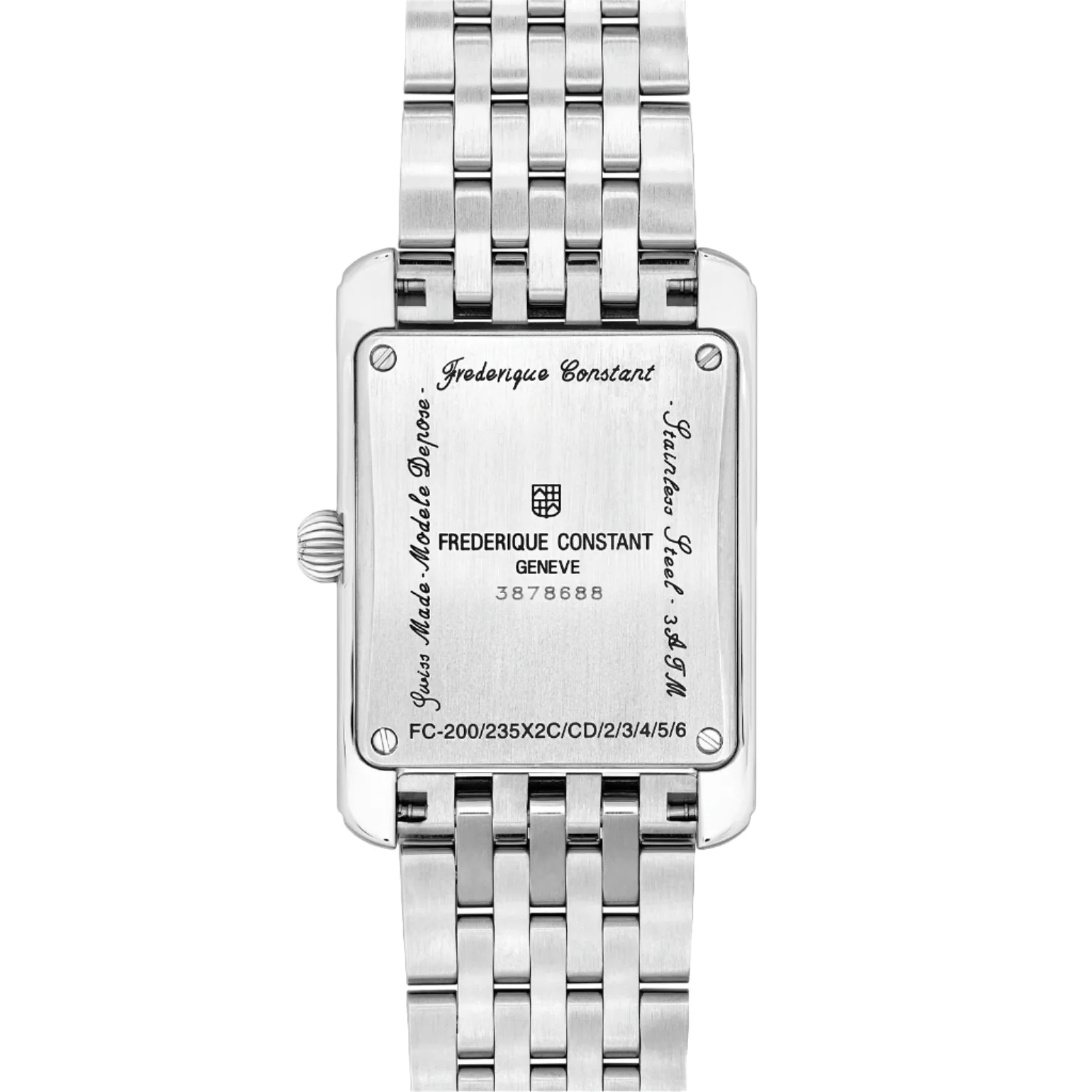 Frederique Constant Classics Carrée Ladies Quartz Stainless Steel FC-235S2C6B - Image 3