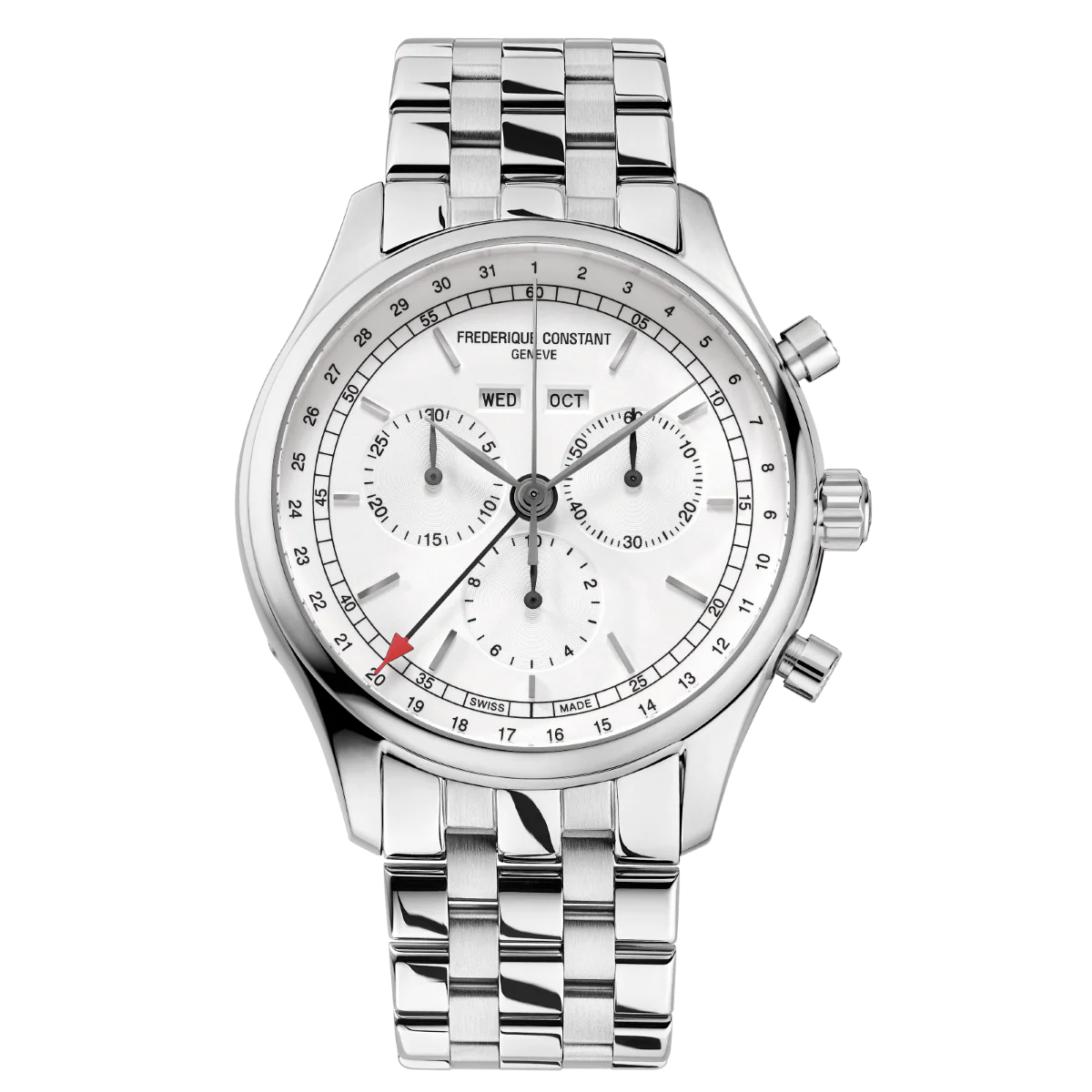 Frederique Constant Classics Quartz Chronograph Triple Calendar Stainless Steel FC-296SW5B6B