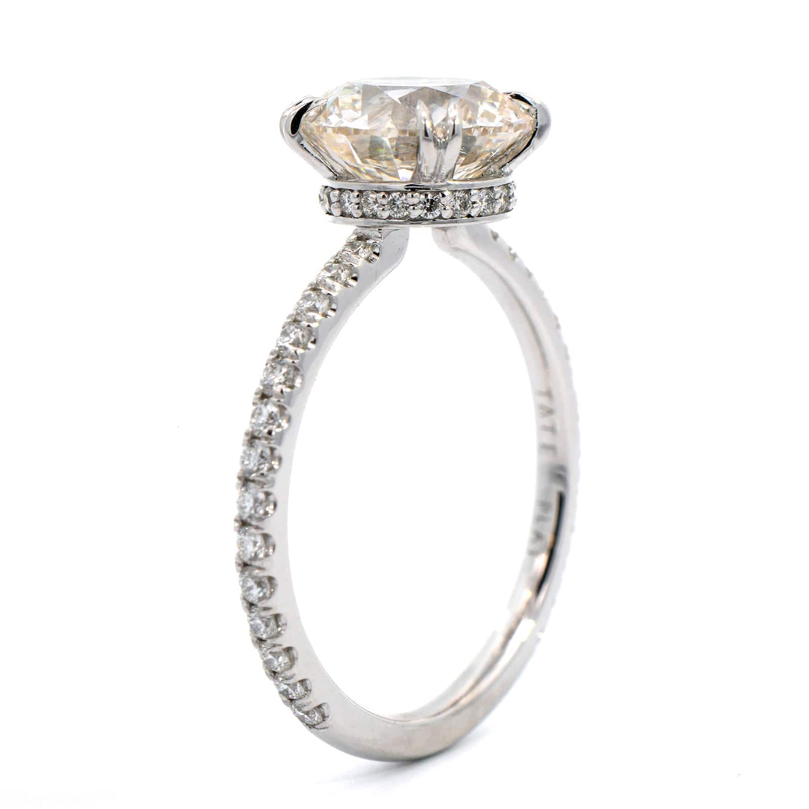 Platinum Round Diamond Engagement Ring - Image 2
