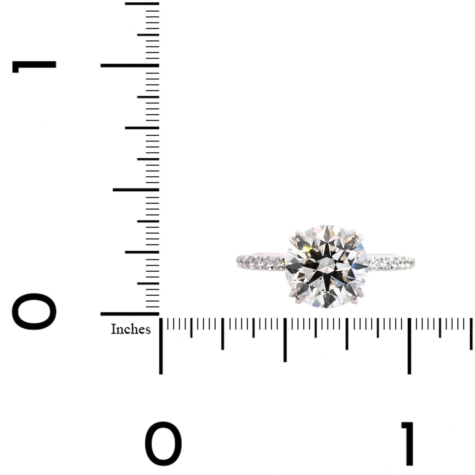 Platinum Round Diamond Engagement Ring - Image 4