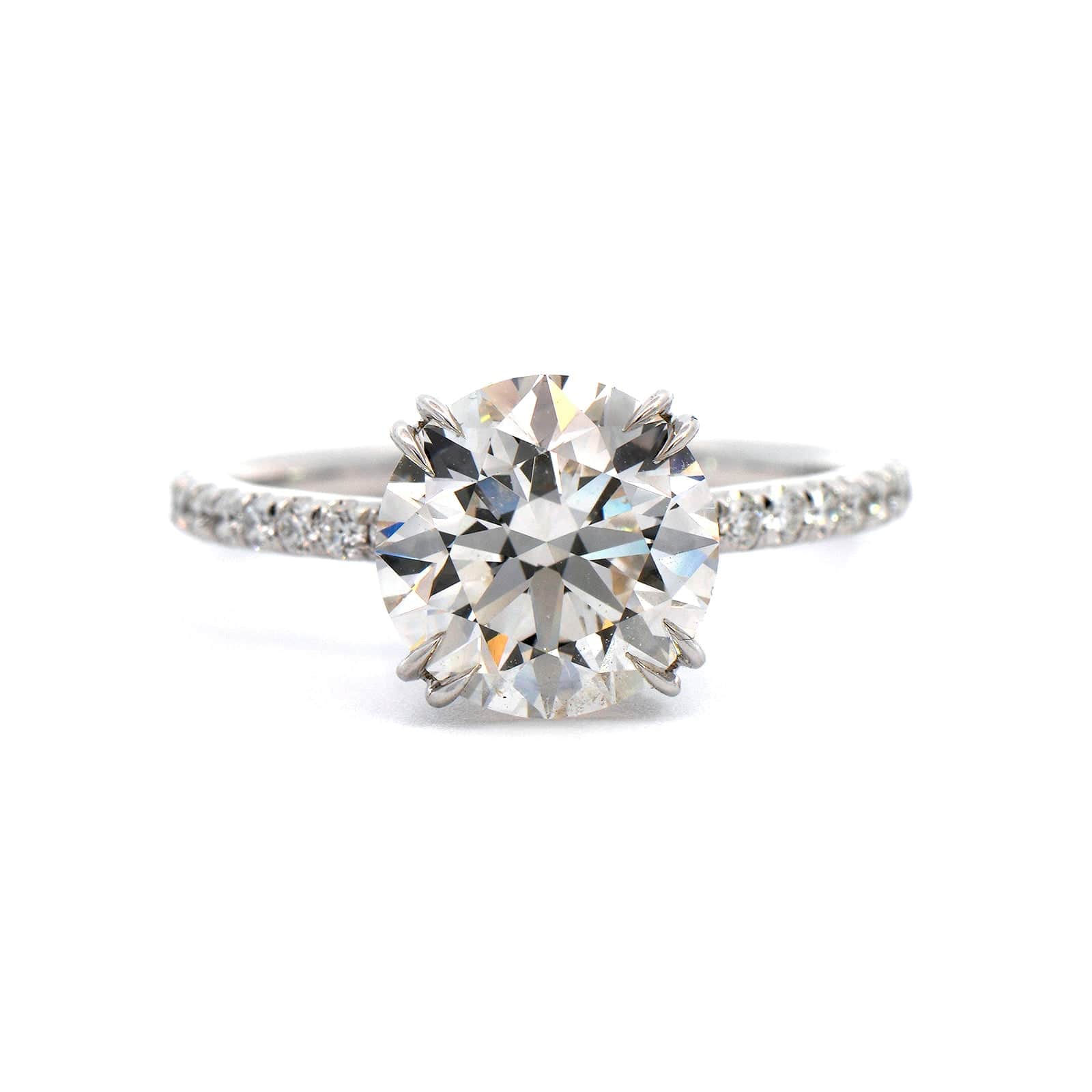 Platinum Round Diamond Engagement Ring - Image 5