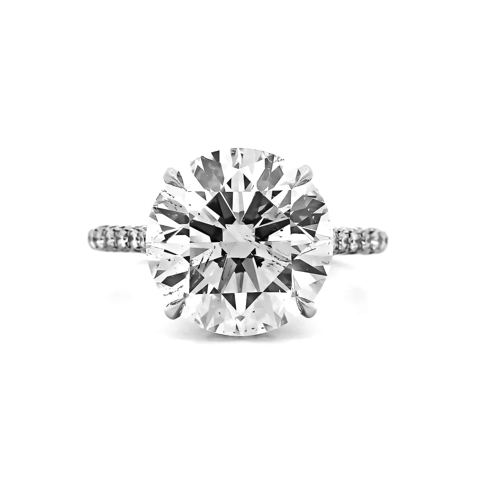 Platinum Round Diamond Solitaire Engagement Ring