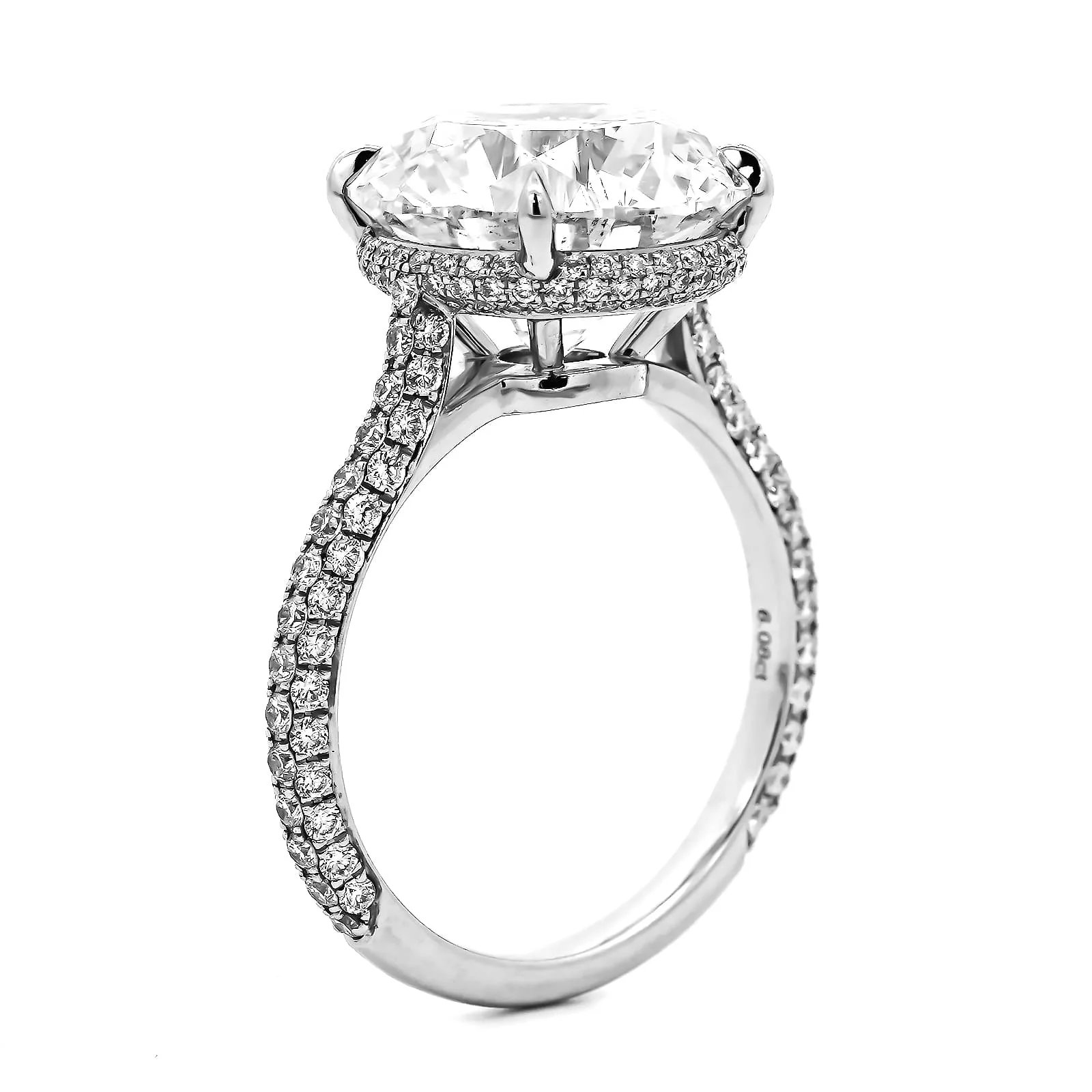 Platinum Round Diamond Solitaire Engagement Ring - Image 2