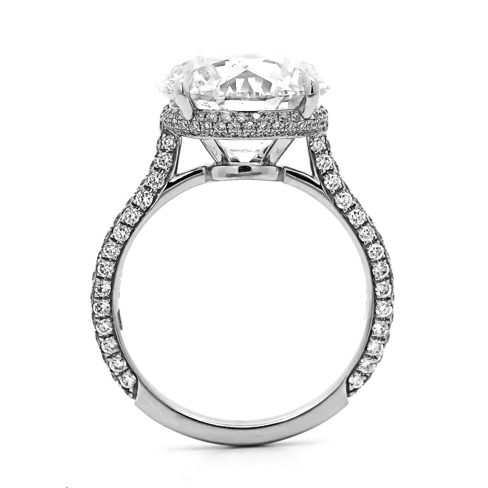 Platinum Round Diamond Solitaire Engagement Ring - Image 3