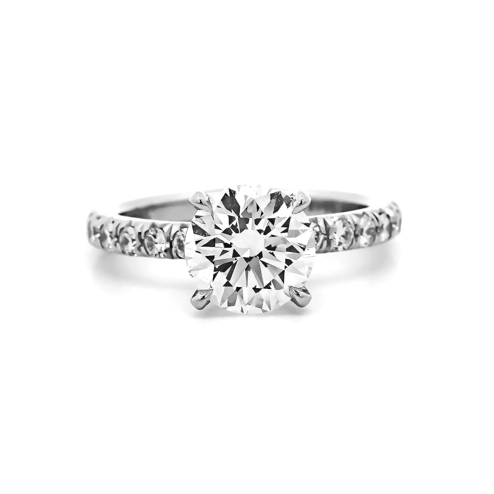 Platinum Round Diamond Engagement Ring