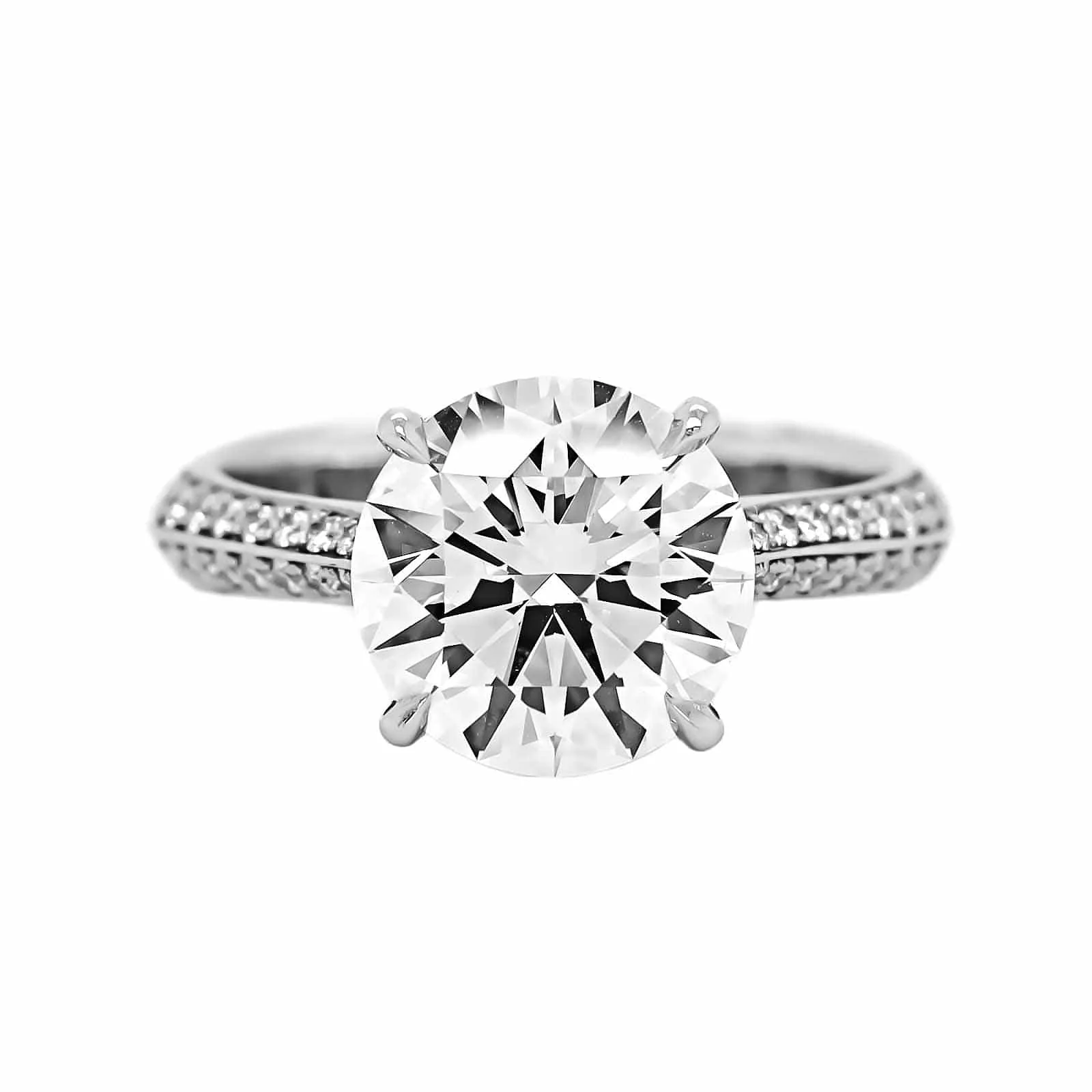 Platinum Round Diamond Engagement Ring - Image 5
