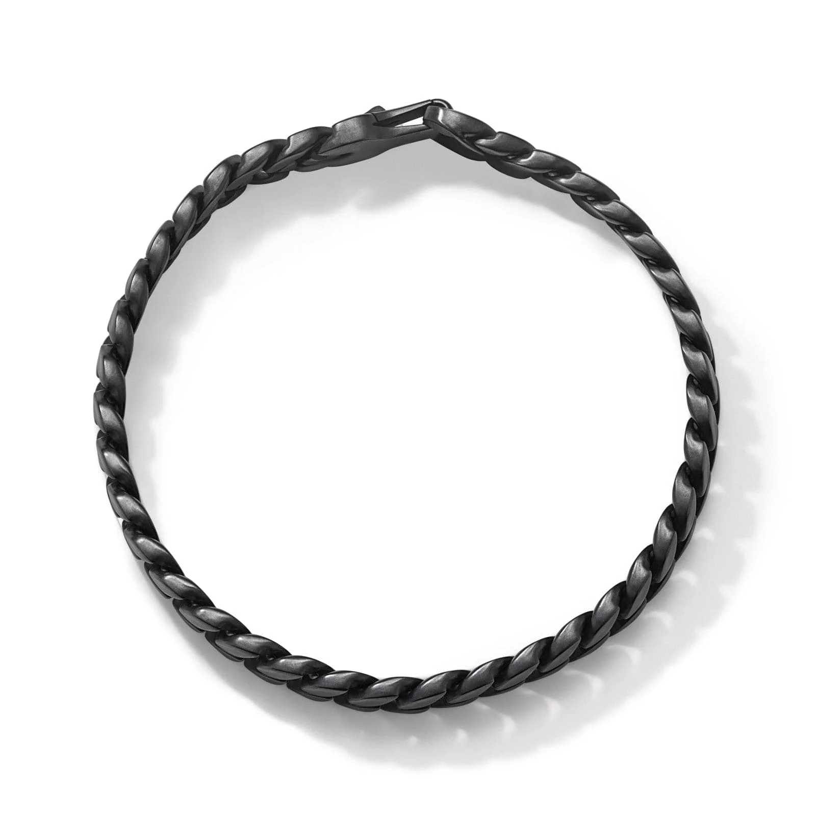 Curb Chain Bracelet in Black Titanium, 8mm - Image 2