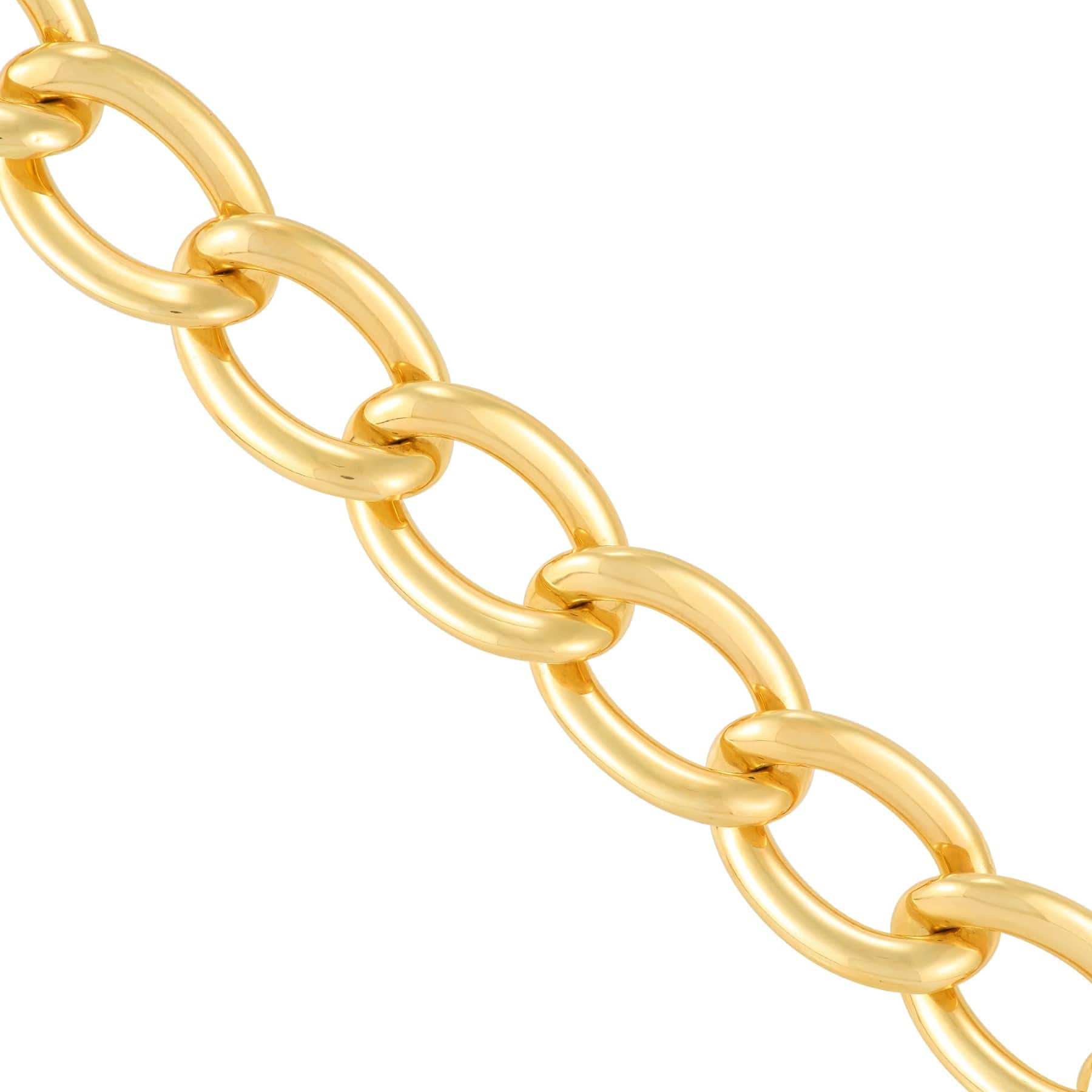 14K Yellow Gold Twisted Oval Link Bracelet - Image 3