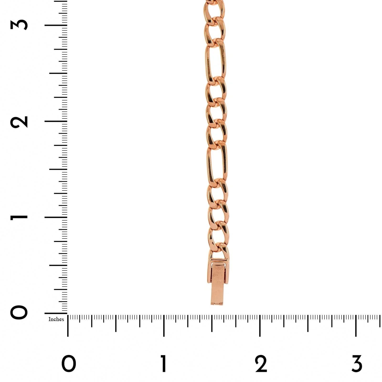 14K Rose Gold Figaro Bracelet - Image 3
