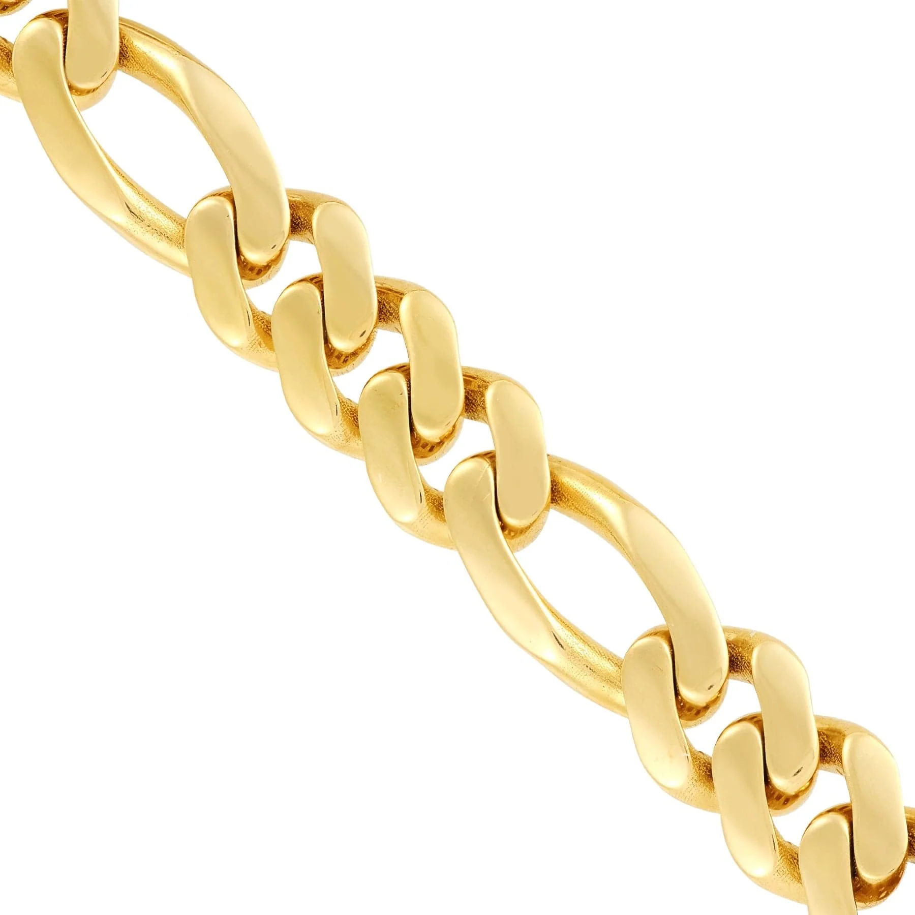 14K Yellow Gold Figaro Bracelet - Image 3