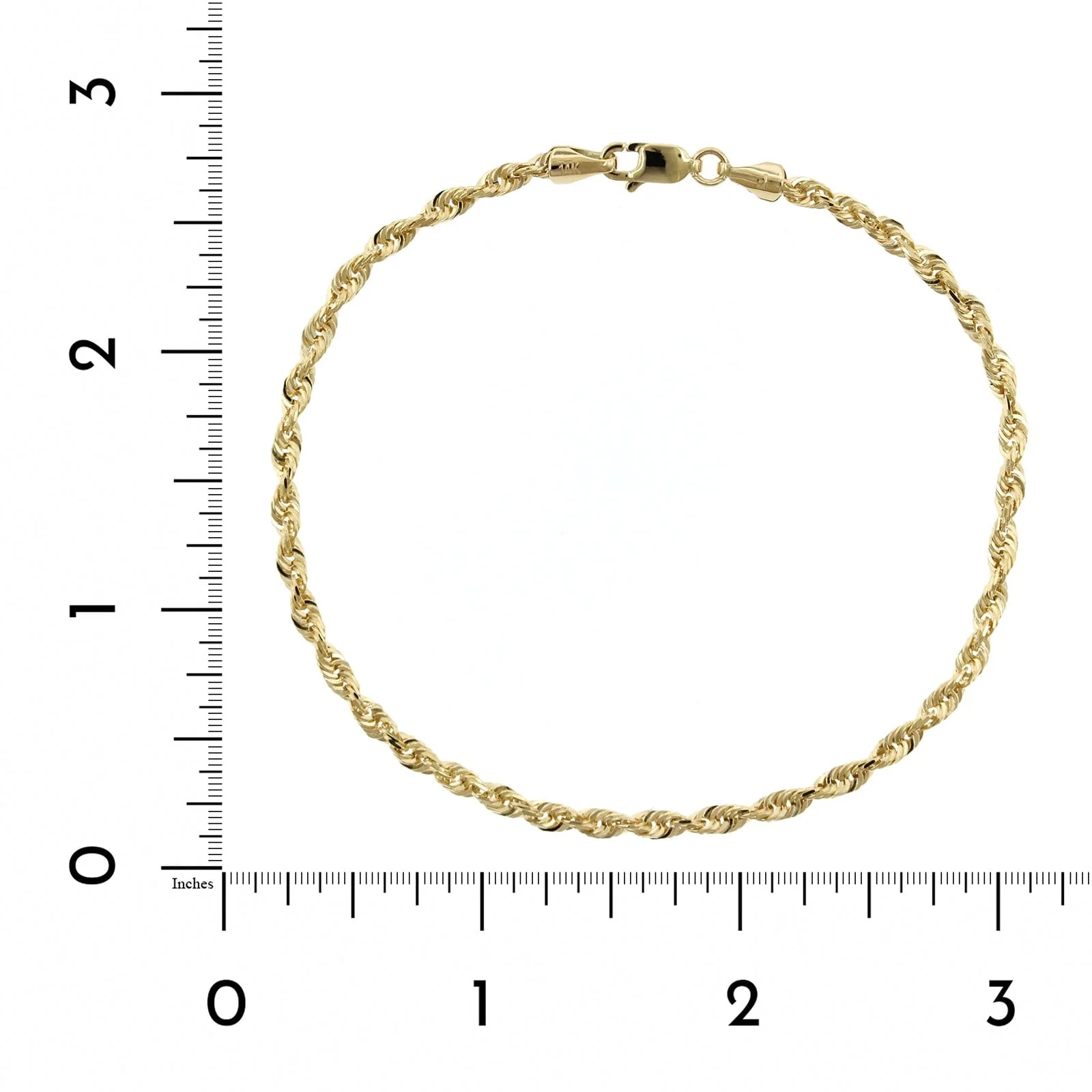 14K Yellow Gold Rope Chain Bracelet - Image 2