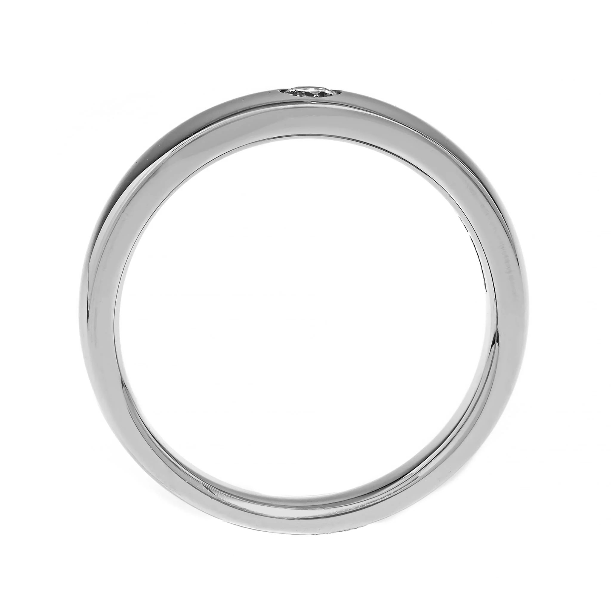 18K White Gold Bezel Set Diamond Ring - Image 3