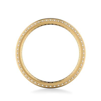 14K Yellow Gold Diamond Edge Wedding Band - Image 3